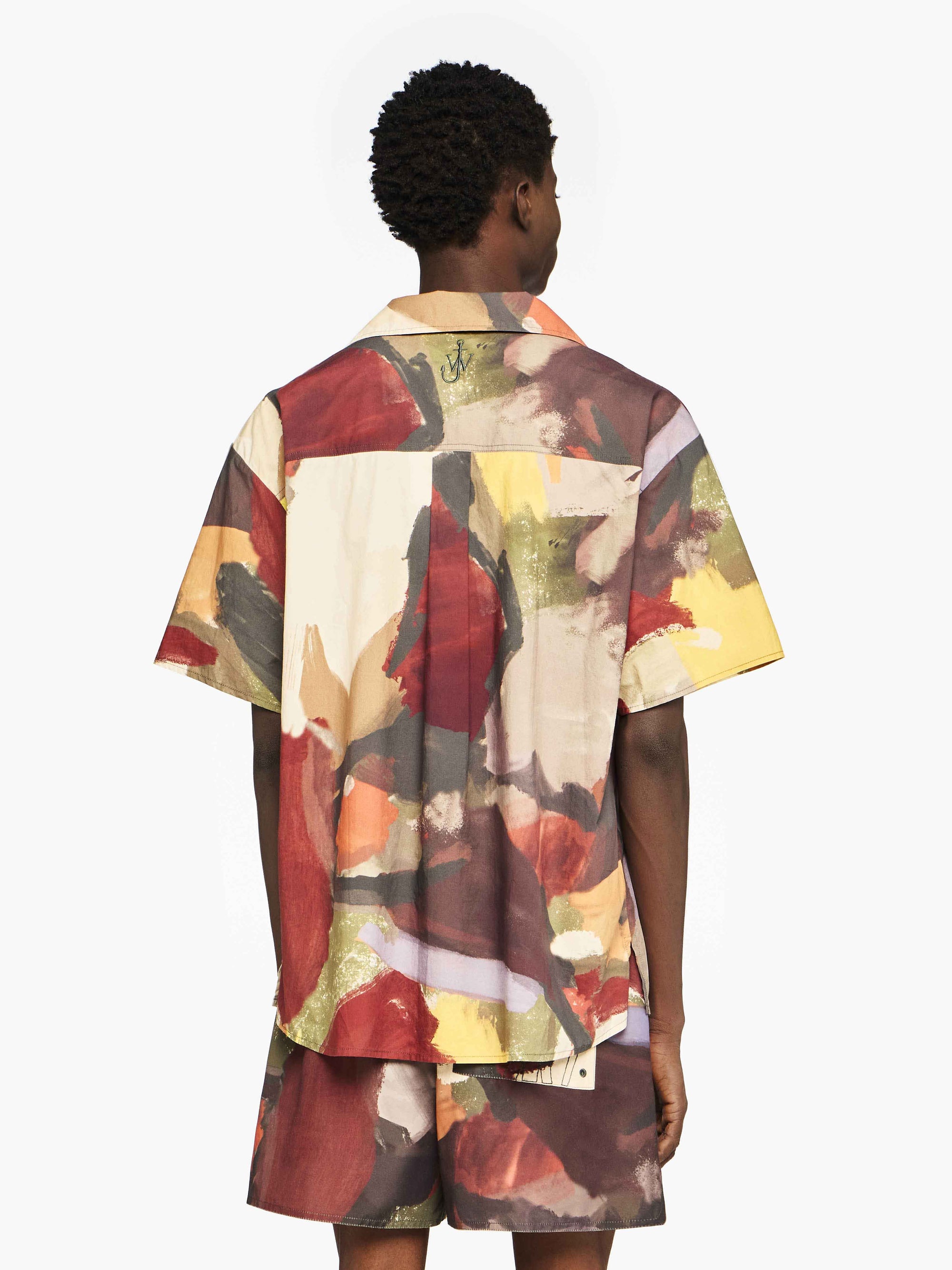 SHORT SLEEVE "ABSTRACT" PRINTED SHIRT