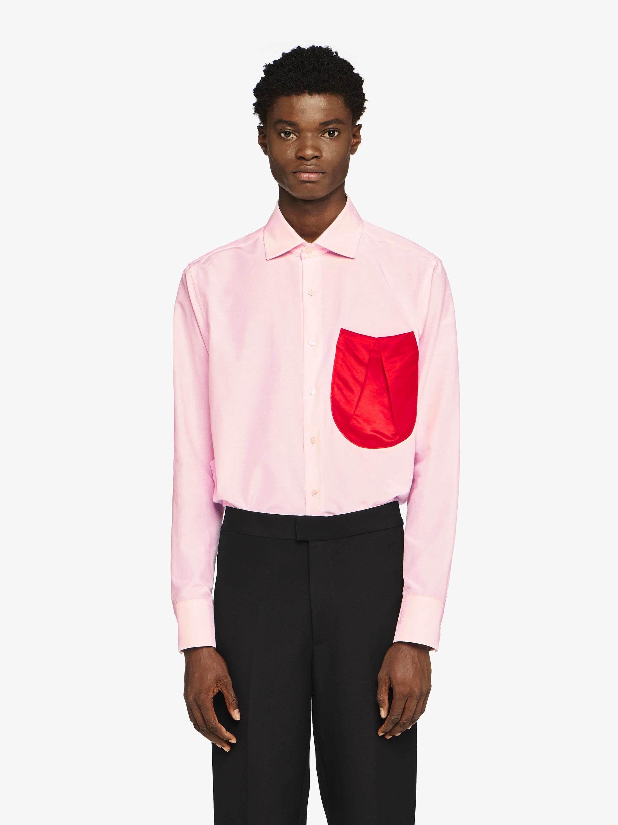 SATIN BALLOON POCKET SHIRT