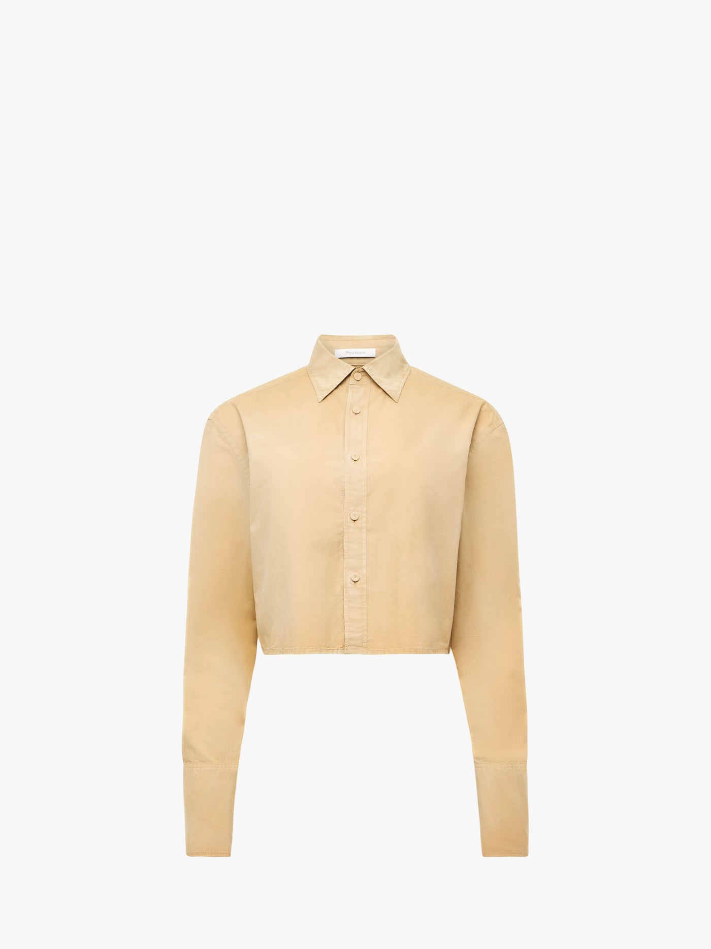 CL_GARMENT DYE CROPPED SHIRT - LIGHT TOBACCO_SH0357PG1764