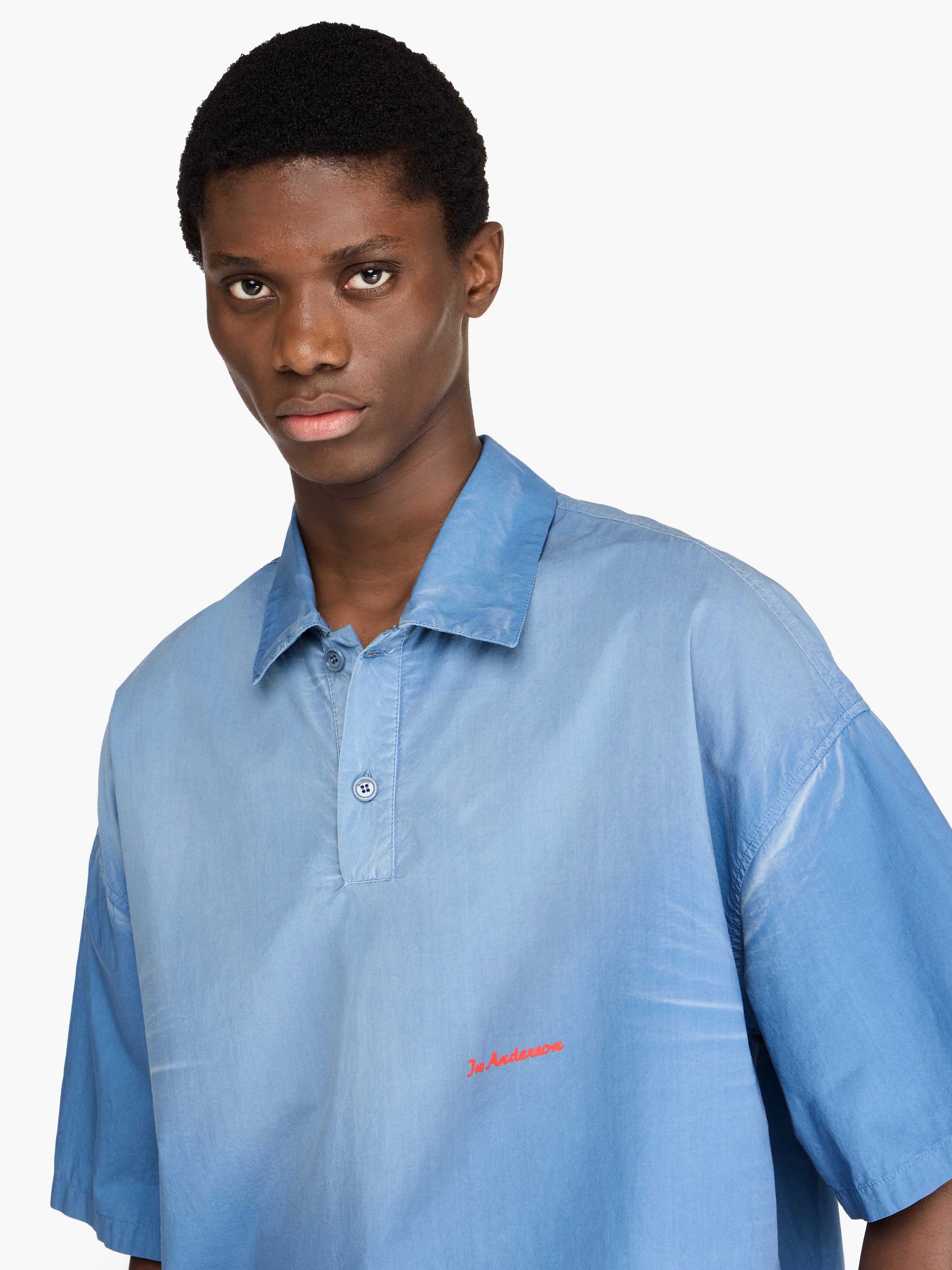 OVERSIZED LOGO EMBROIDERED POLO SHIRT