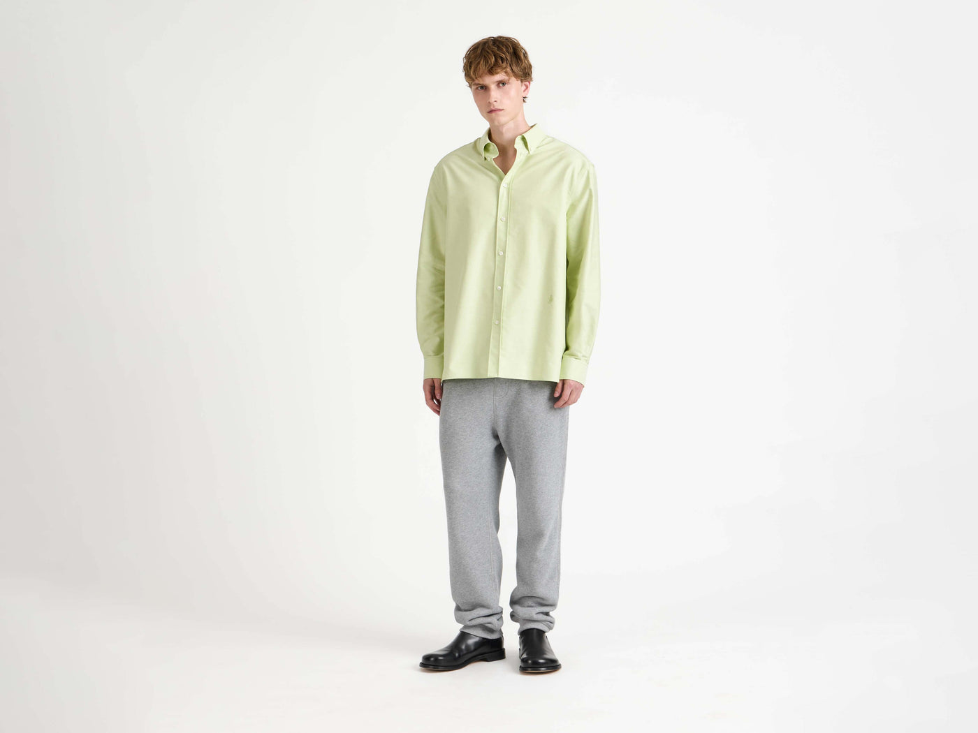 classic shirt lime Model Front 5