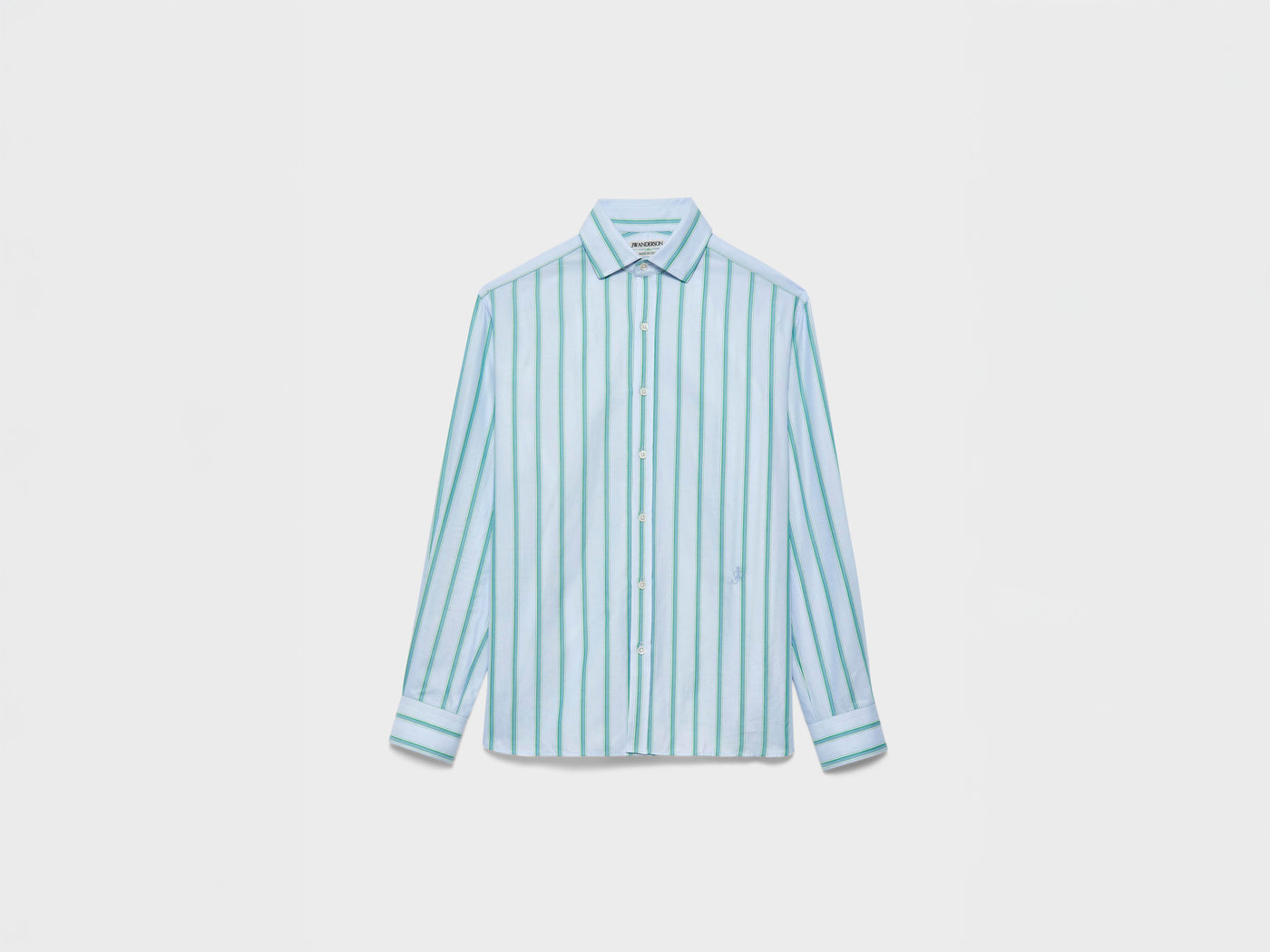 MENS STRIPED DRESS SHIRT IN BLUE & GREEN