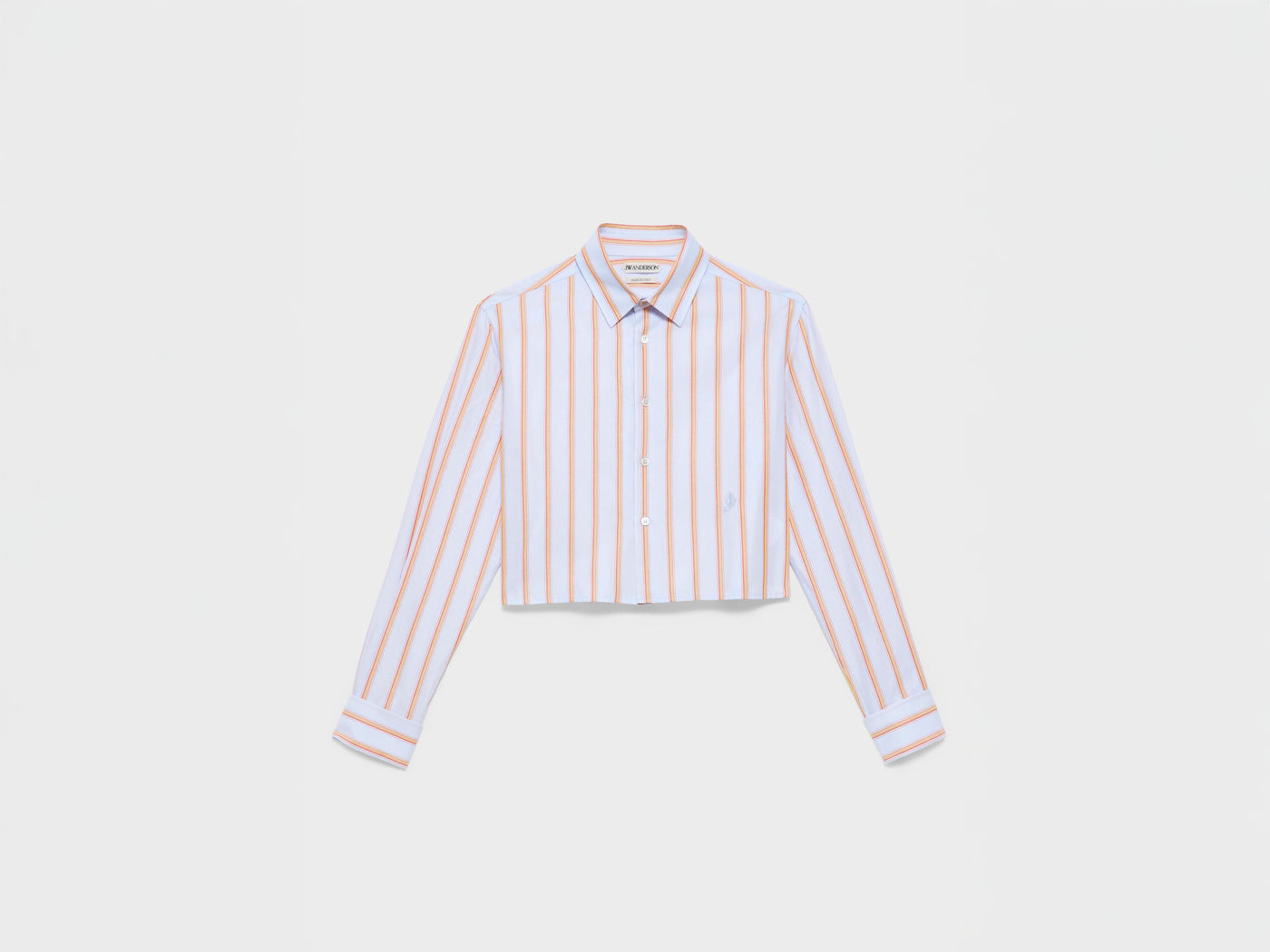 WOMENS CROPPED SHIRT IN BLUE & ORANGE