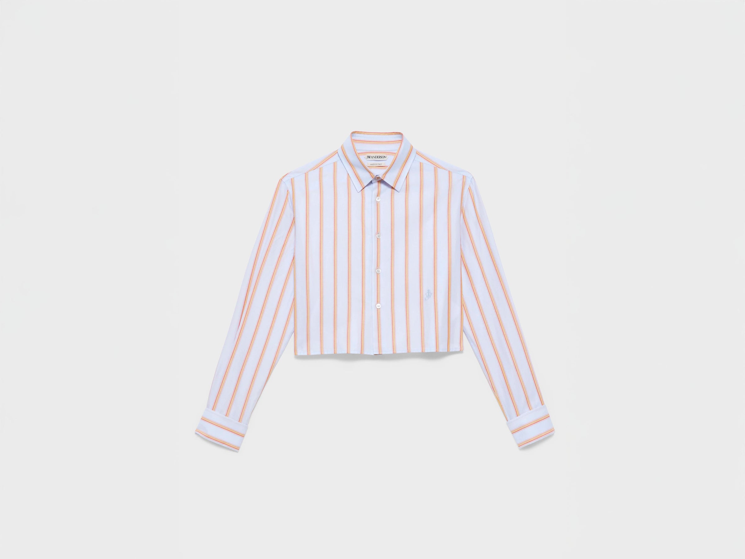 WOMENS CROPPED SHIRT IN BLUE & ORANGE