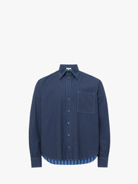 CL_PATCHWORK STRIPED SHIRT - NAVY_SH0370PG1414