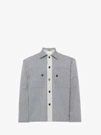 CL_PATCH POCKET OVERSHIRT - OFF WHITE/NAVY_SH0373PG1819