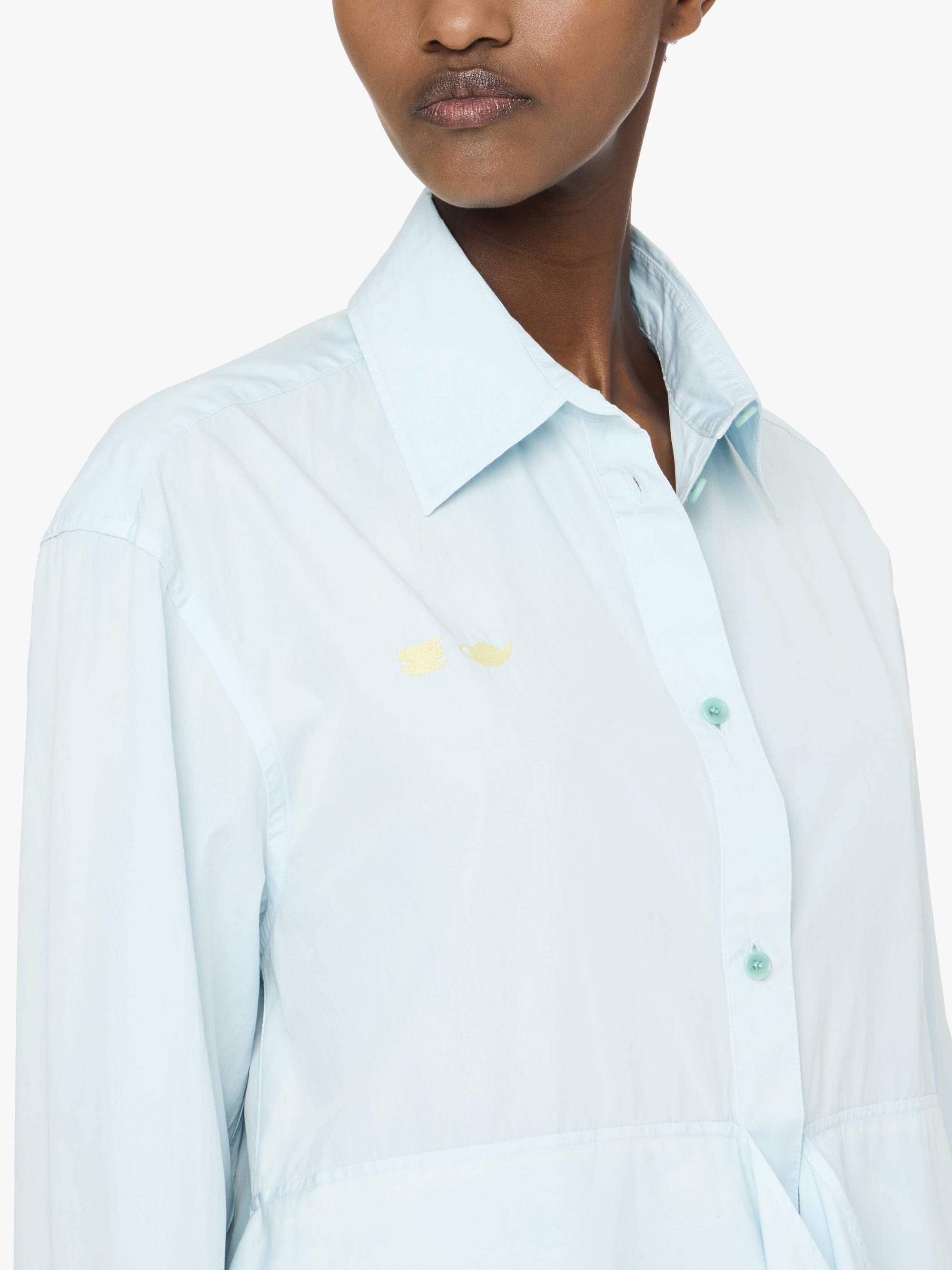 PEPLUM DRAPE SHIRT