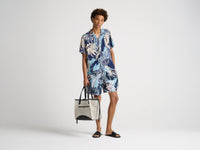 MENS CAMP COLLARED SHIRT IN SAPPHIRE BLUE