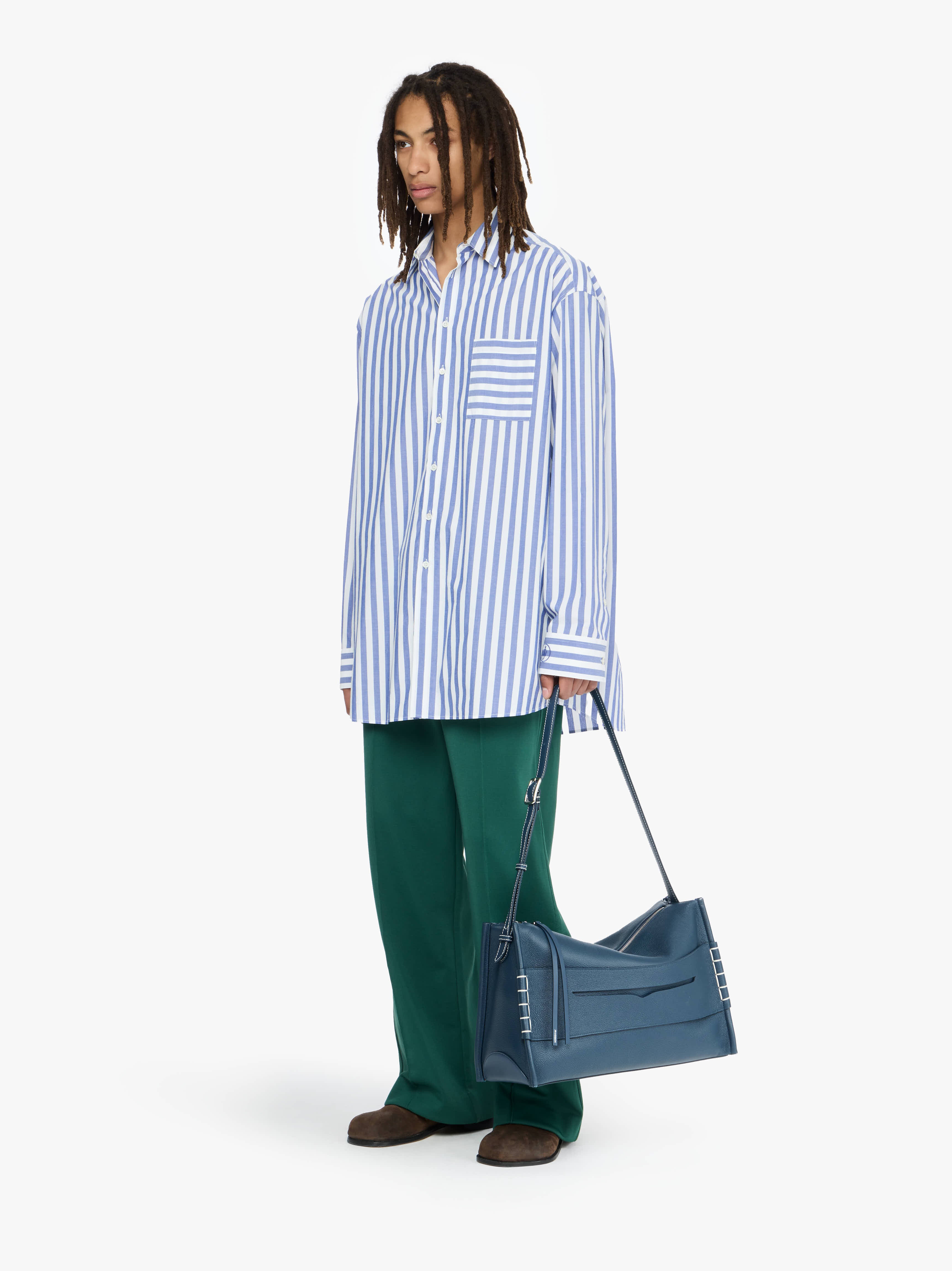Tシャツ・カットソー J W ANDERSON FW25 CLASSIC SHIRT (SH0339PG1726 800) OVERSIZED STRIPED SHIRT – JW Anderson