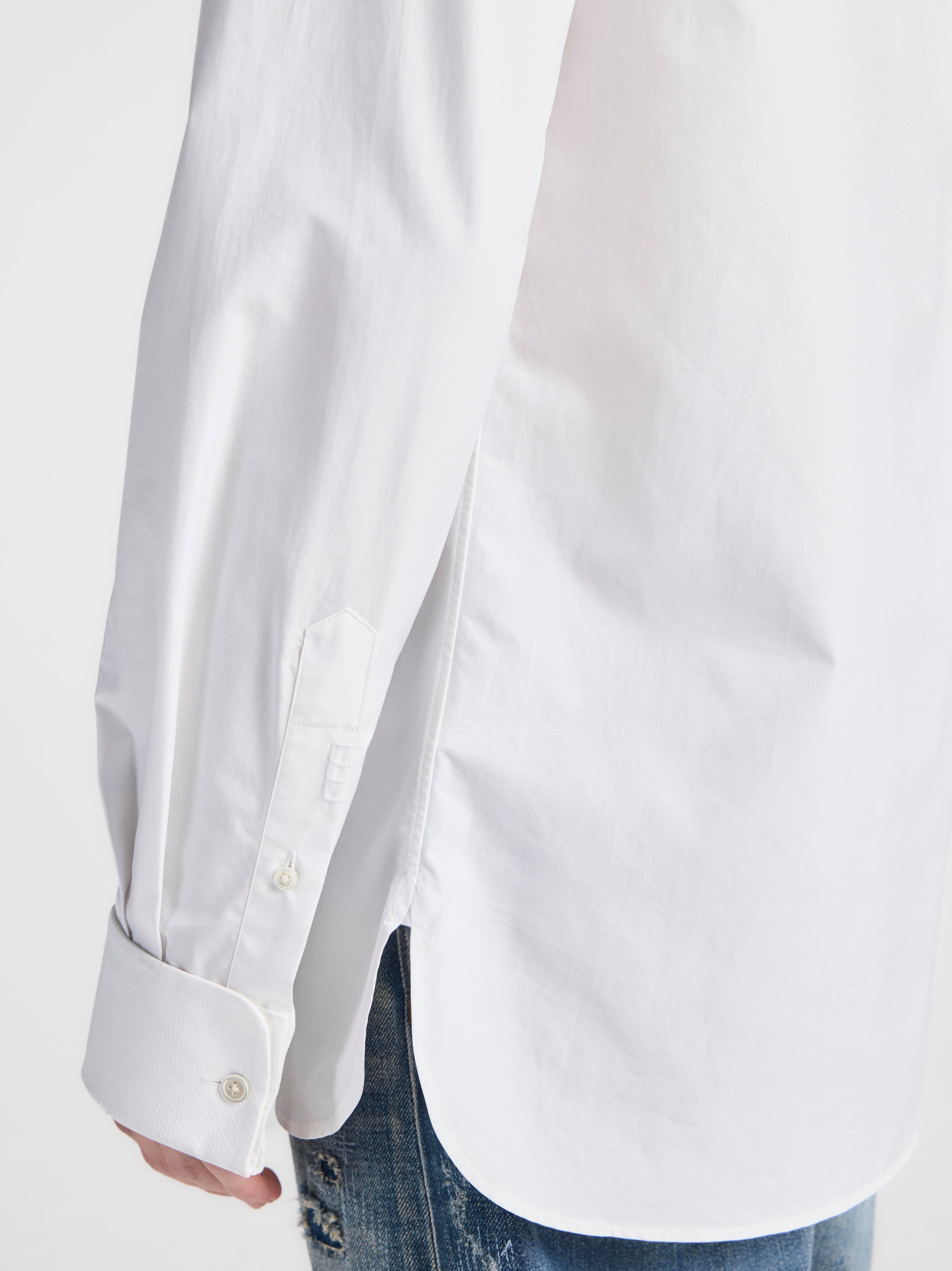 MENS PLEATED FRONT TUXEDO SHIRT IN WHITE