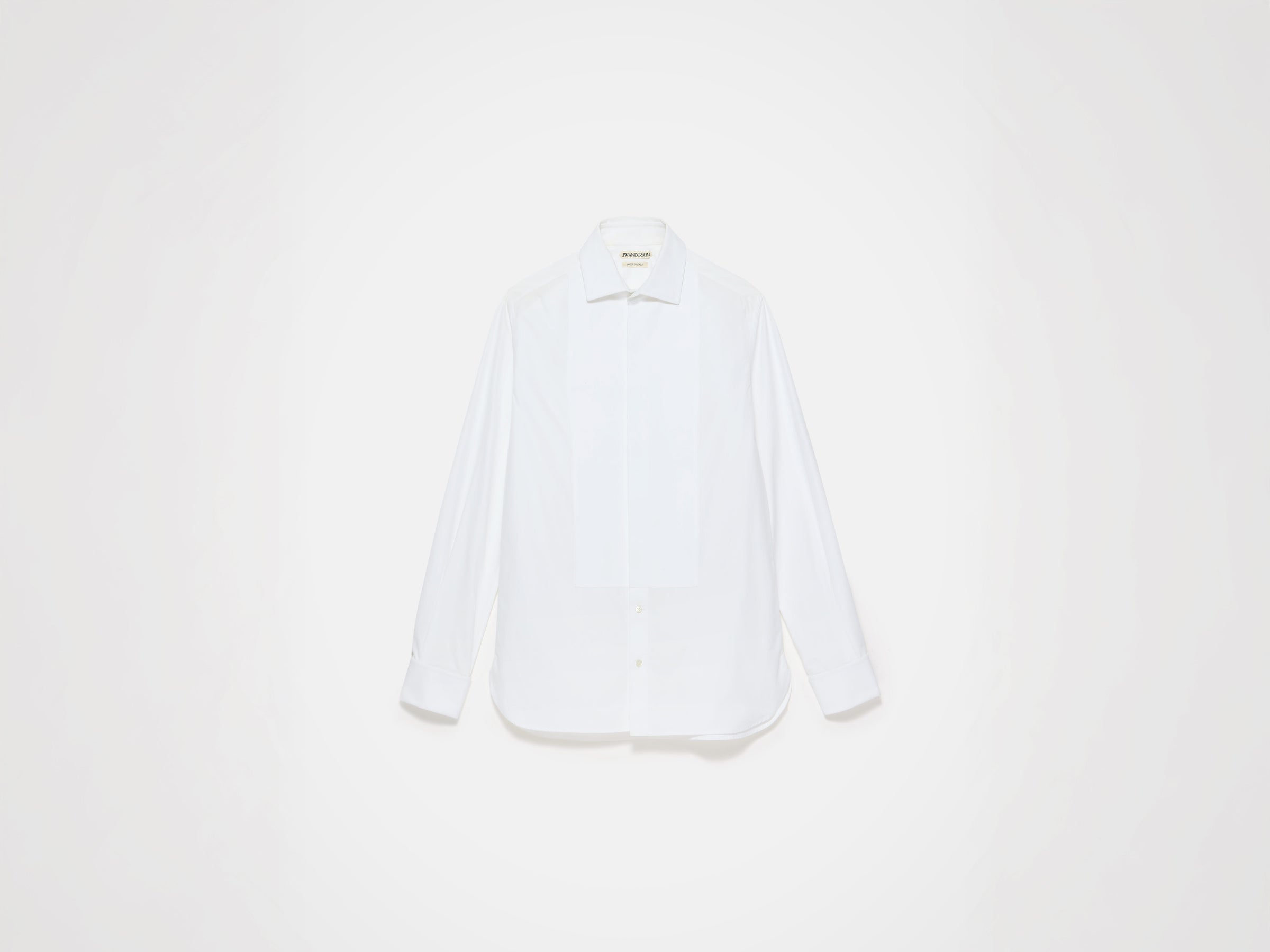 MENS PLEATED FRONT TUXEDO SHIRT IN WHITE
