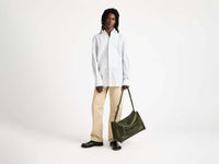 PLEATED FRONT TUXEDO SHIRT IN WHITE