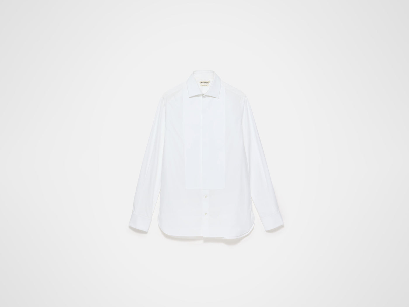 pleated front tuxedo shirt white Product Front 6