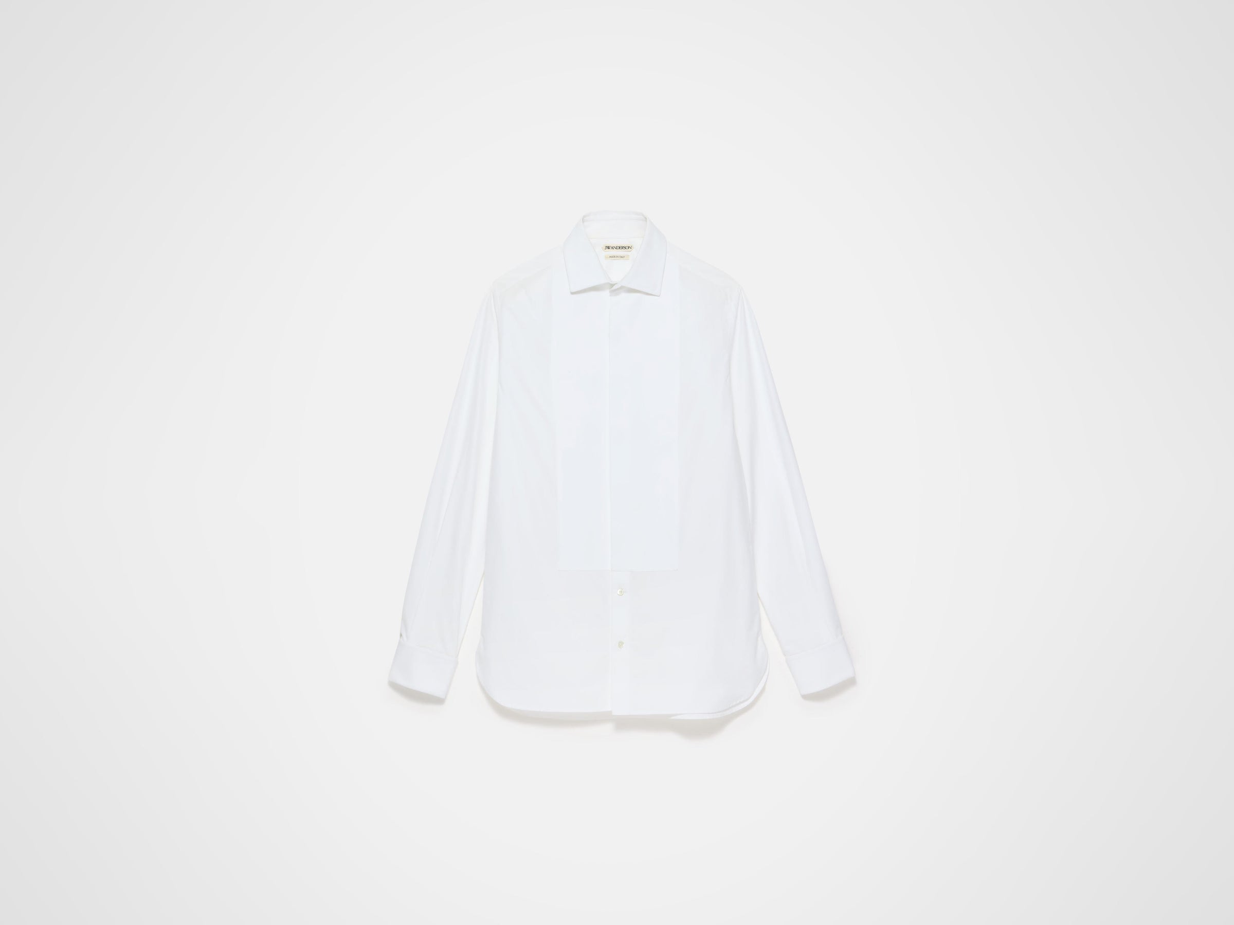 pleated front tuxedo shirt white Product Front 6