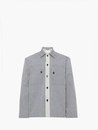 CL_PATCH POCKET OVERSHIRT - OFF WHITE/NAVY_SH0383PG1819