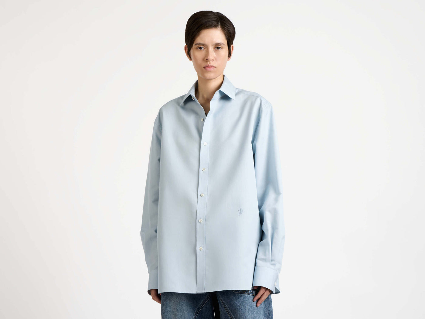 dress shirt powder blue Model Detail 3