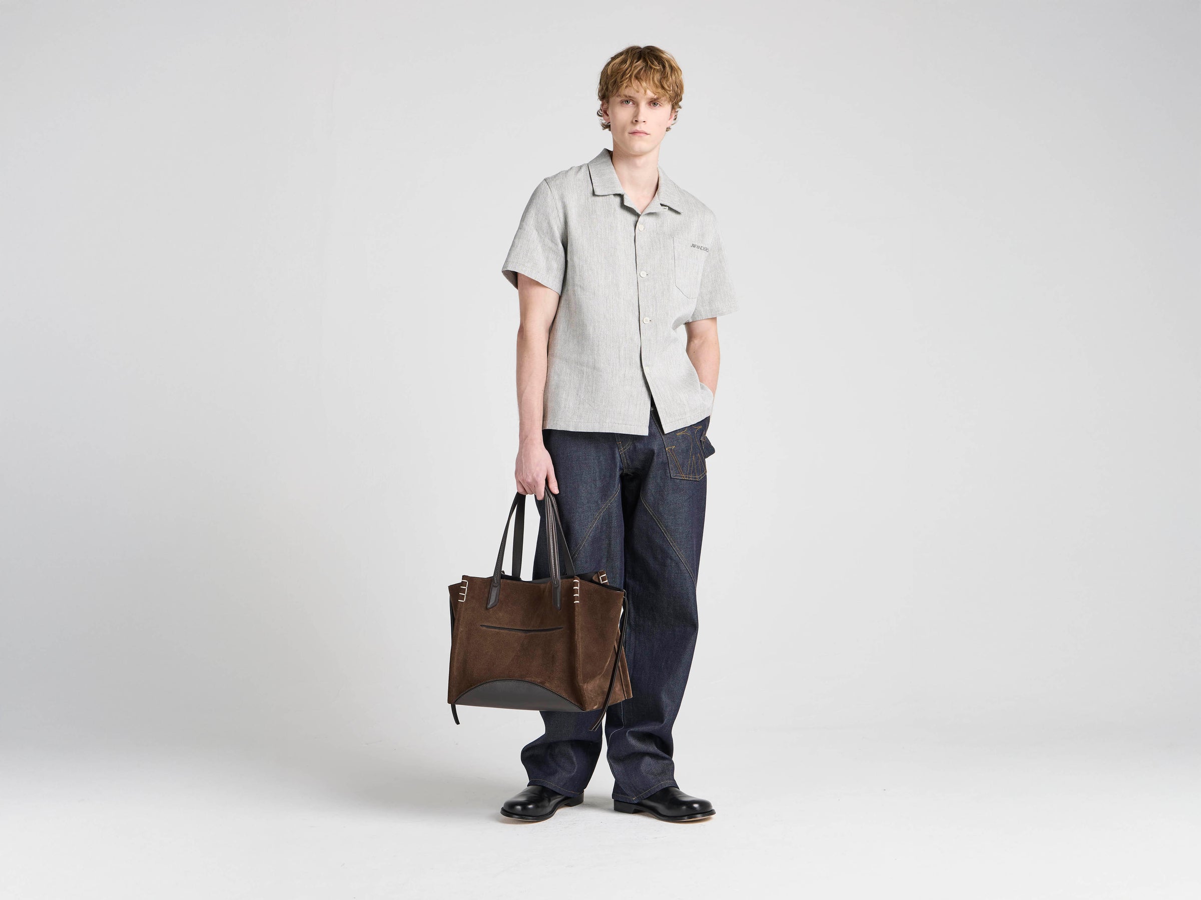 Unisex JW ANDERSON X GUINNESS LINEN SHIRT IN CLAY