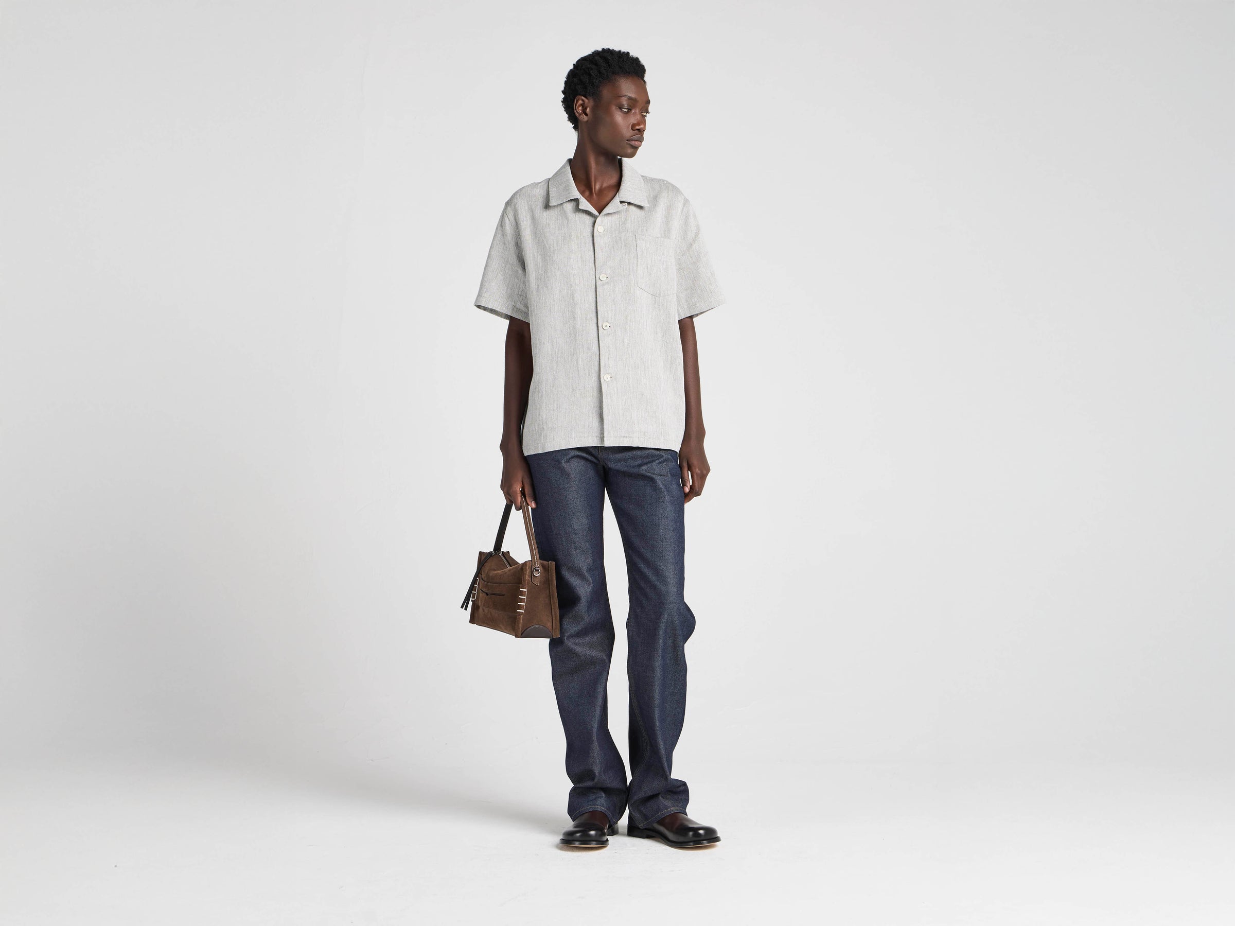 Unisex JW ANDERSON X GUINNESS LINEN SHIRT IN CLAY