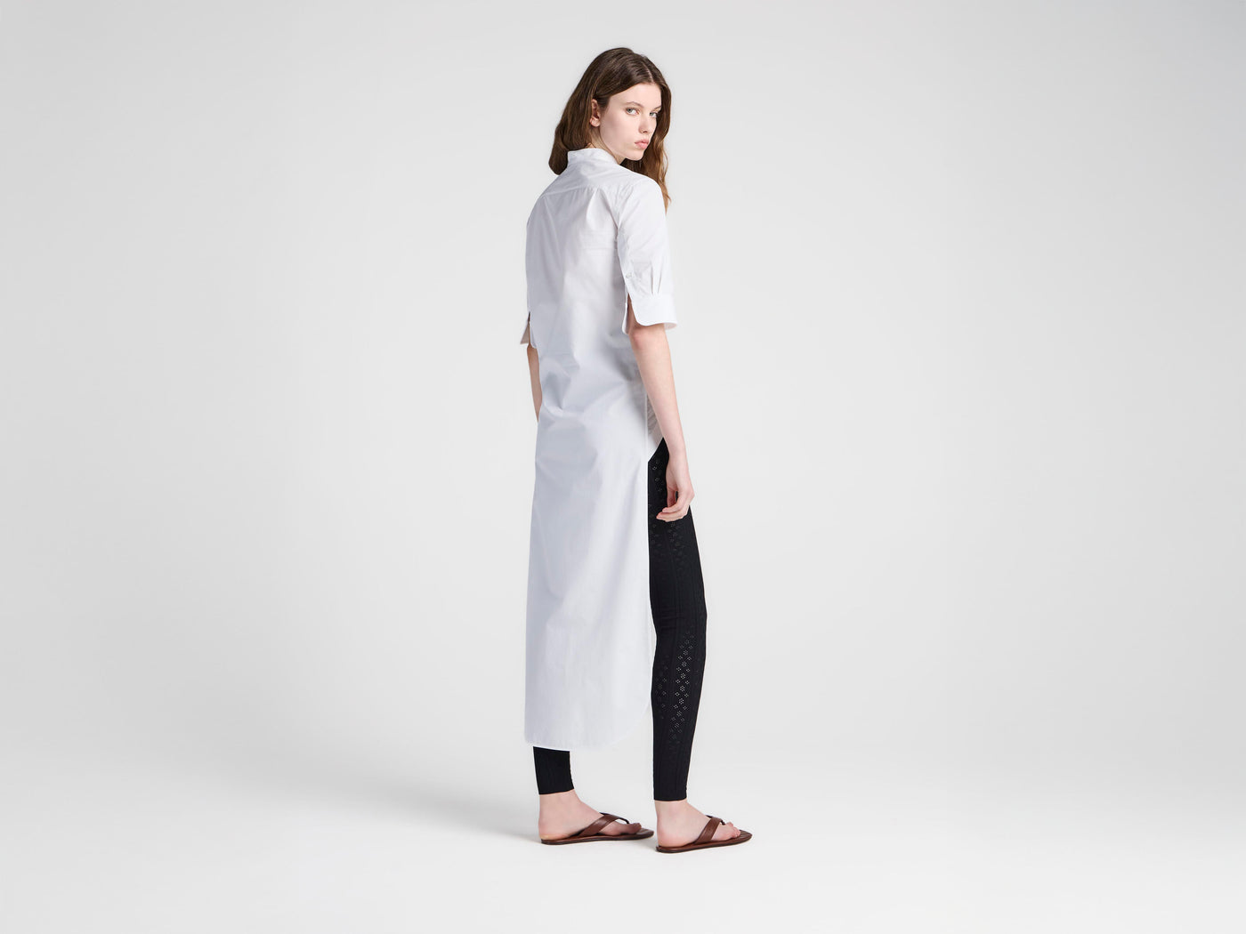 WOMENS TUXEDO BIB SHIRT IN WHITE