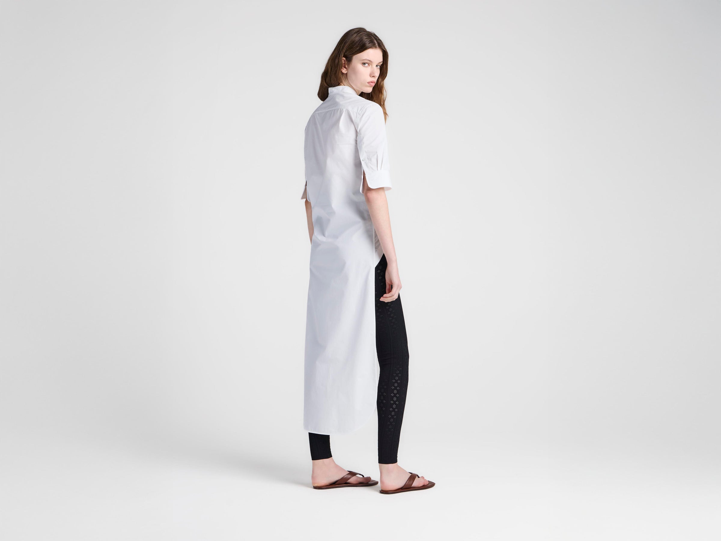 WOMENS TUXEDO BIB SHIRT IN WHITE