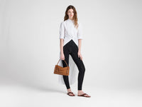 WOMENS TUXEDO BIB SHIRT IN WHITE