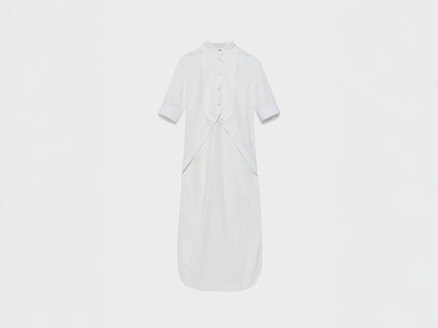 WOMENS TUXEDO BIB SHIRT IN WHITE