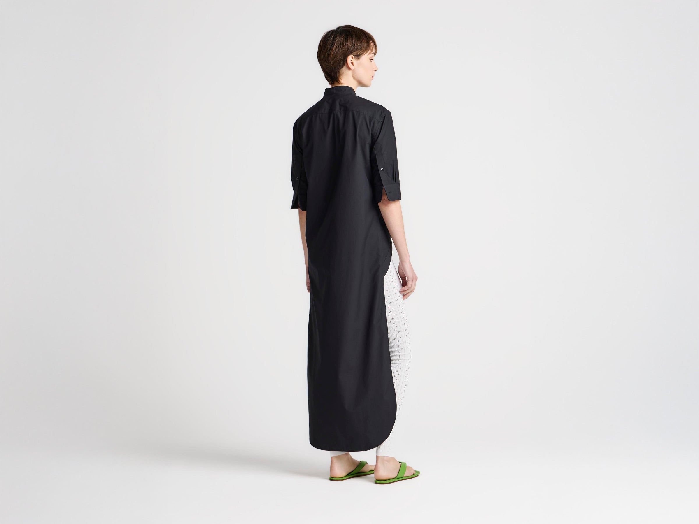 WOMENS TUXEDO BIB SHIRT IN BLACK