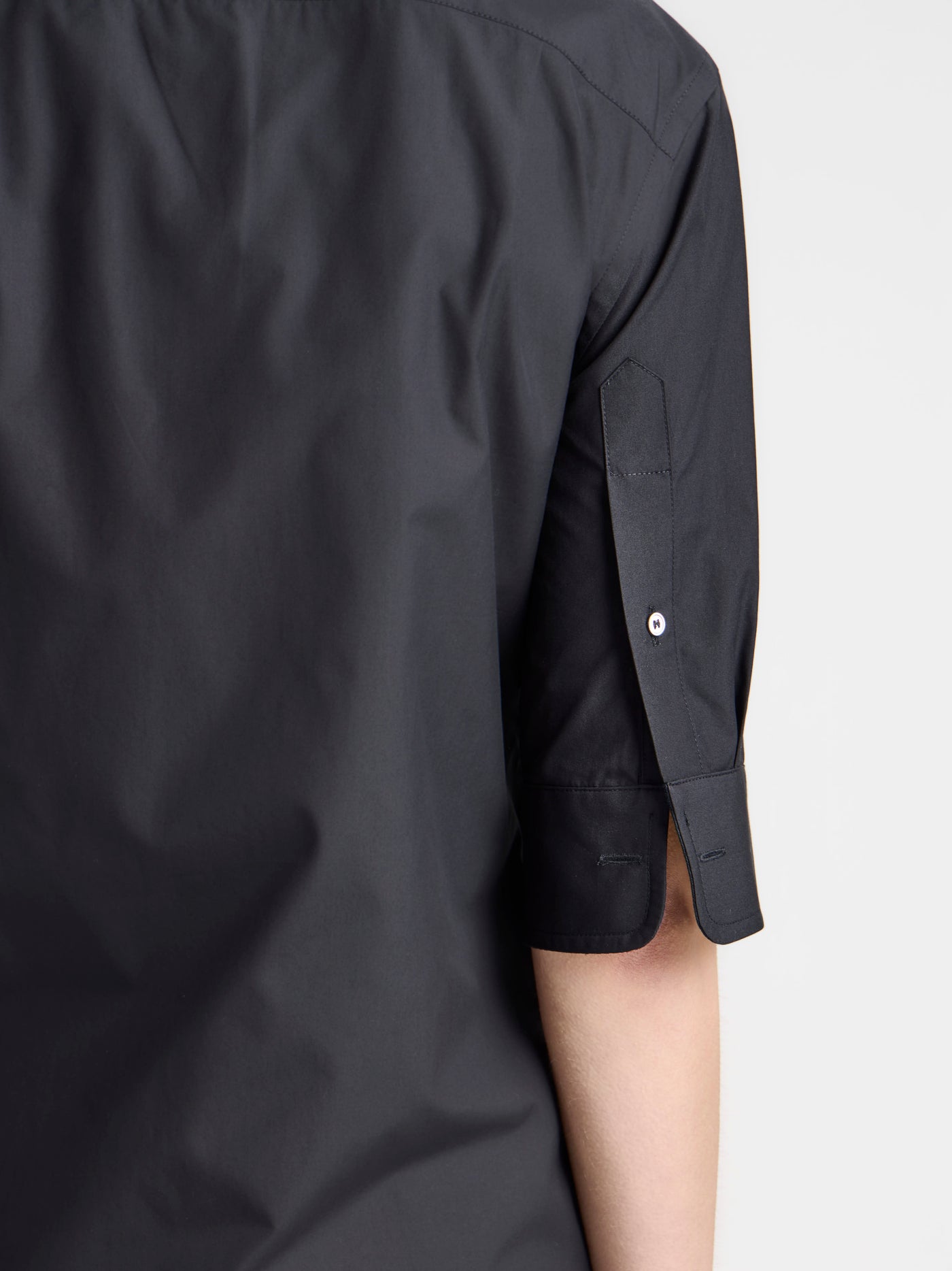 WOMENS TUXEDO BIB SHIRT IN BLACK