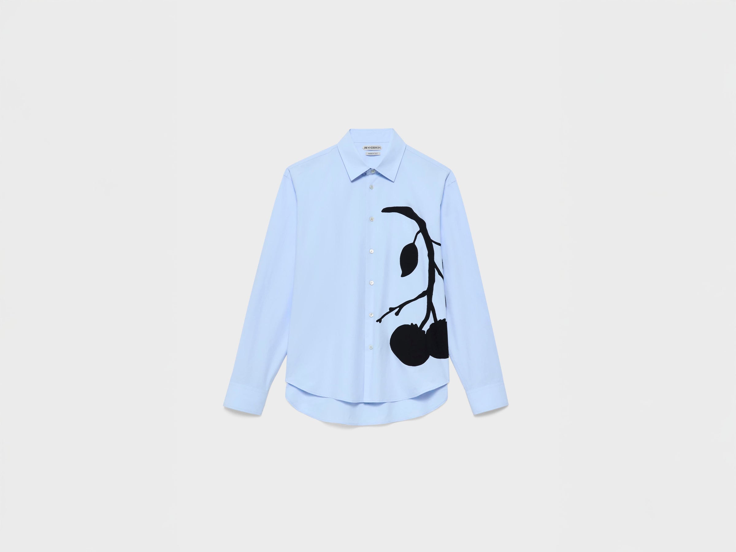 MENS PERSIMMON APPLIQUE SHIRT IN PALE BLUE