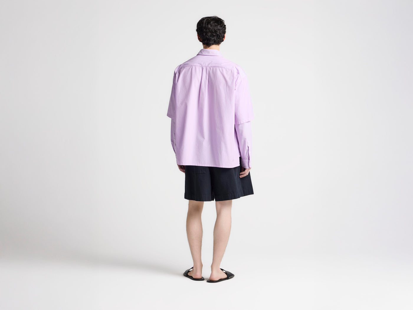 MENS DOUBLE-LAYERED SHIRT IN LILAC