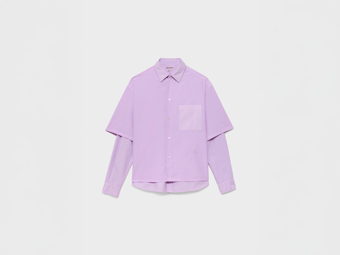 MENS DOUBLE-LAYERED SHIRT IN LILAC