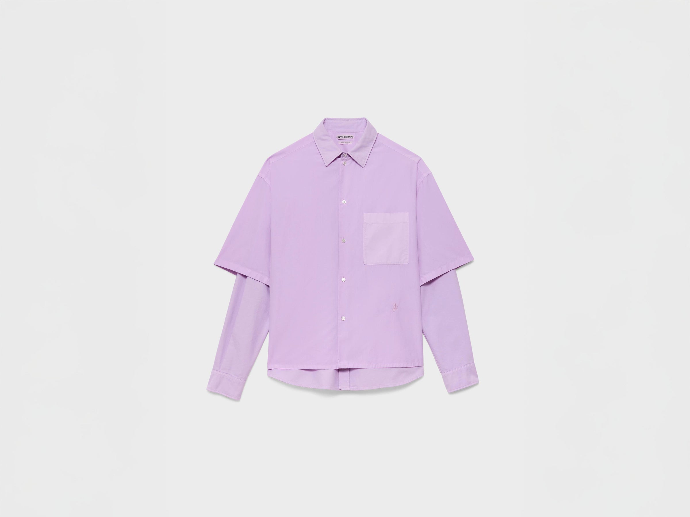 MENS DOUBLE-LAYERED SHIRT IN LILAC