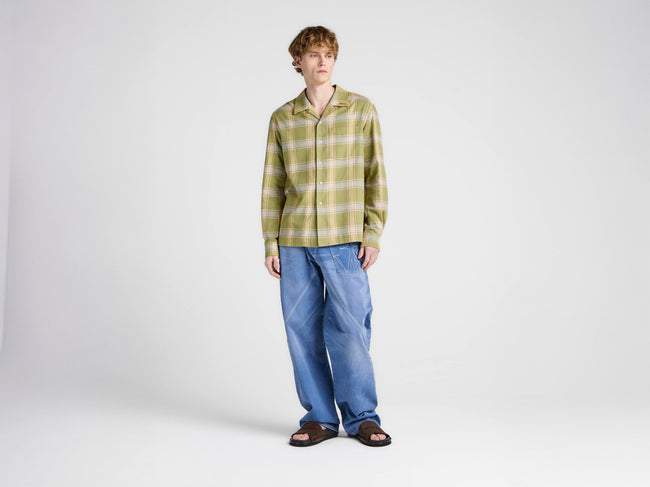 MENS CHECKERED SHIRT IN APPLE GREEN