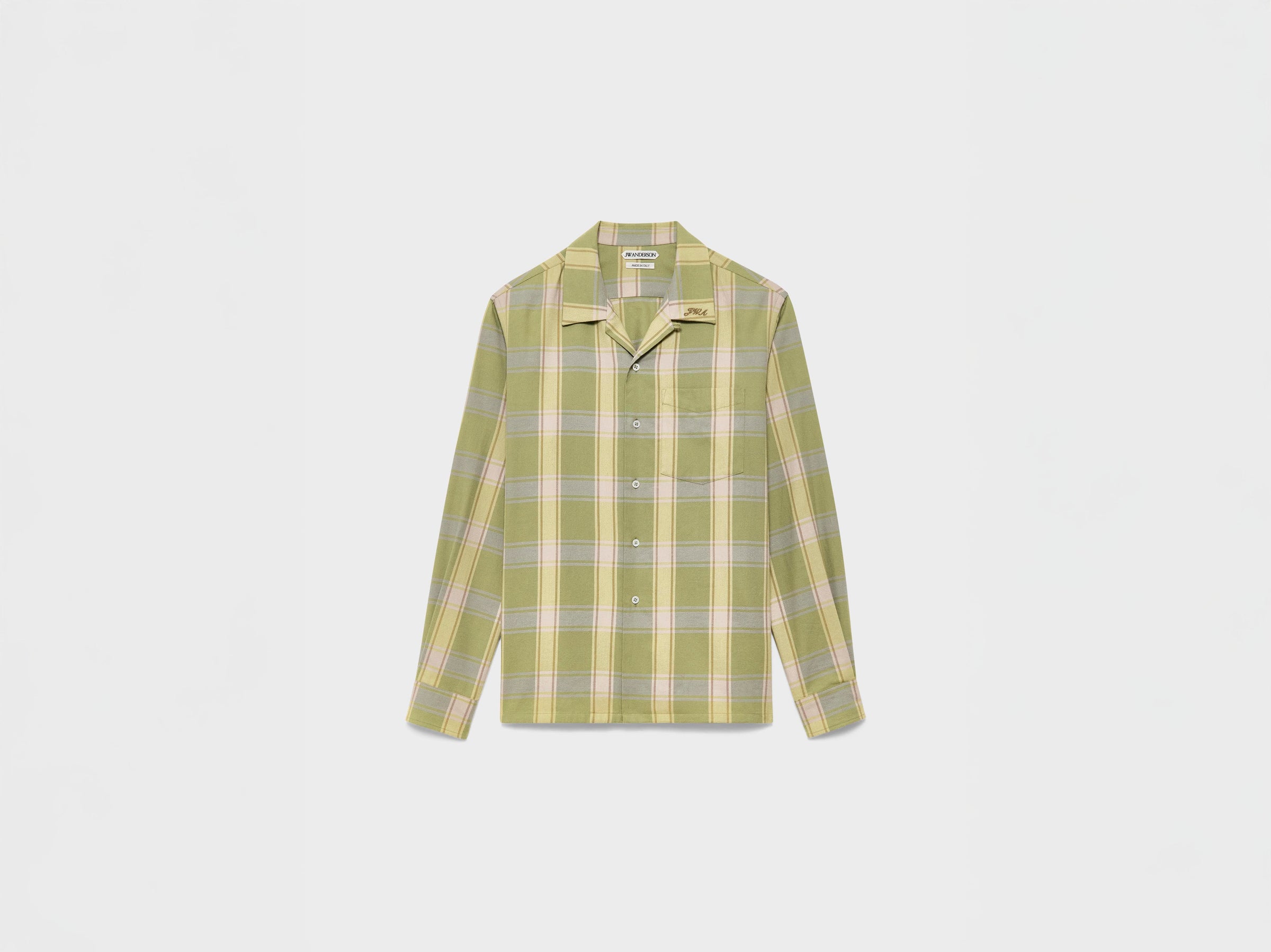WOMENS CHECKERED SHIRT IN APPLE GREEN