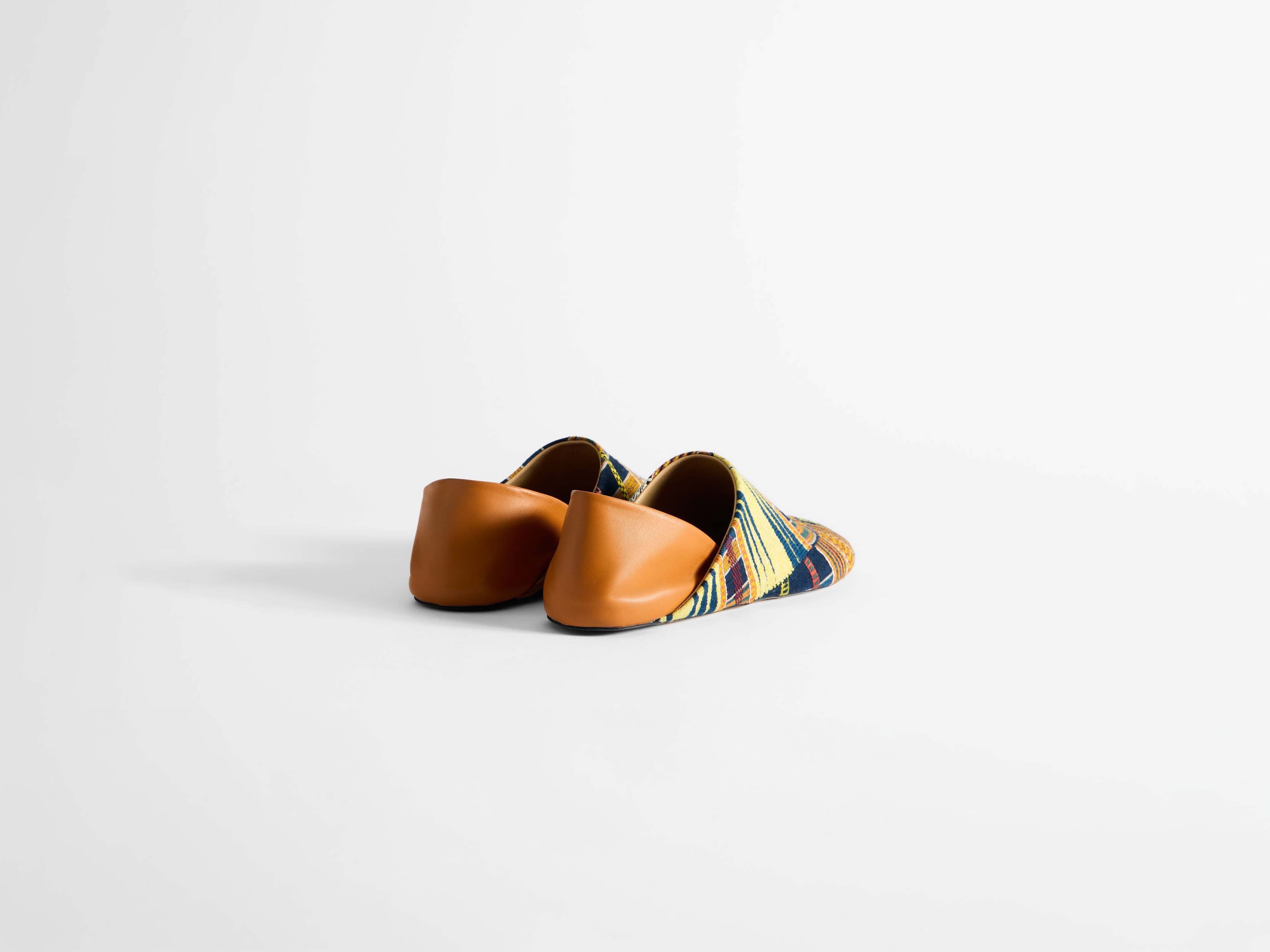WOMENS SLIPPER MULES IN BLUE-MULTI in BLUE/MULTI