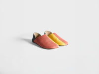 WOMENS SLIPPER MULES IN RUST & MULTI