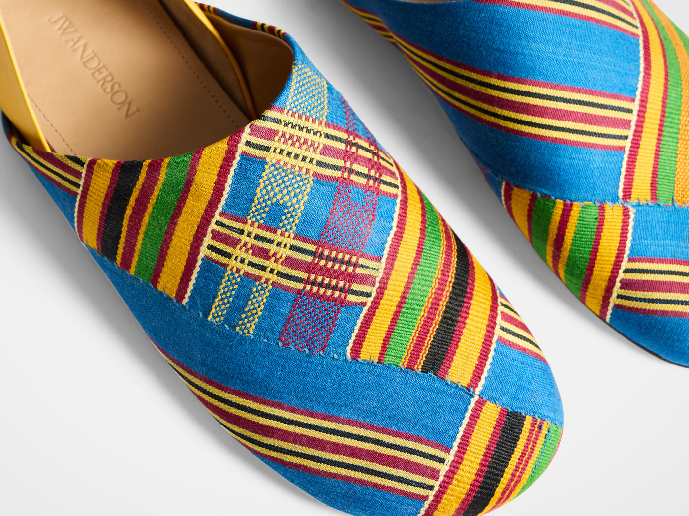 WOMENS SLIPPER MULES IN YELLOW MULTI