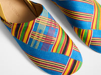 WOMENS SLIPPER MULES IN YELLOW MULTI