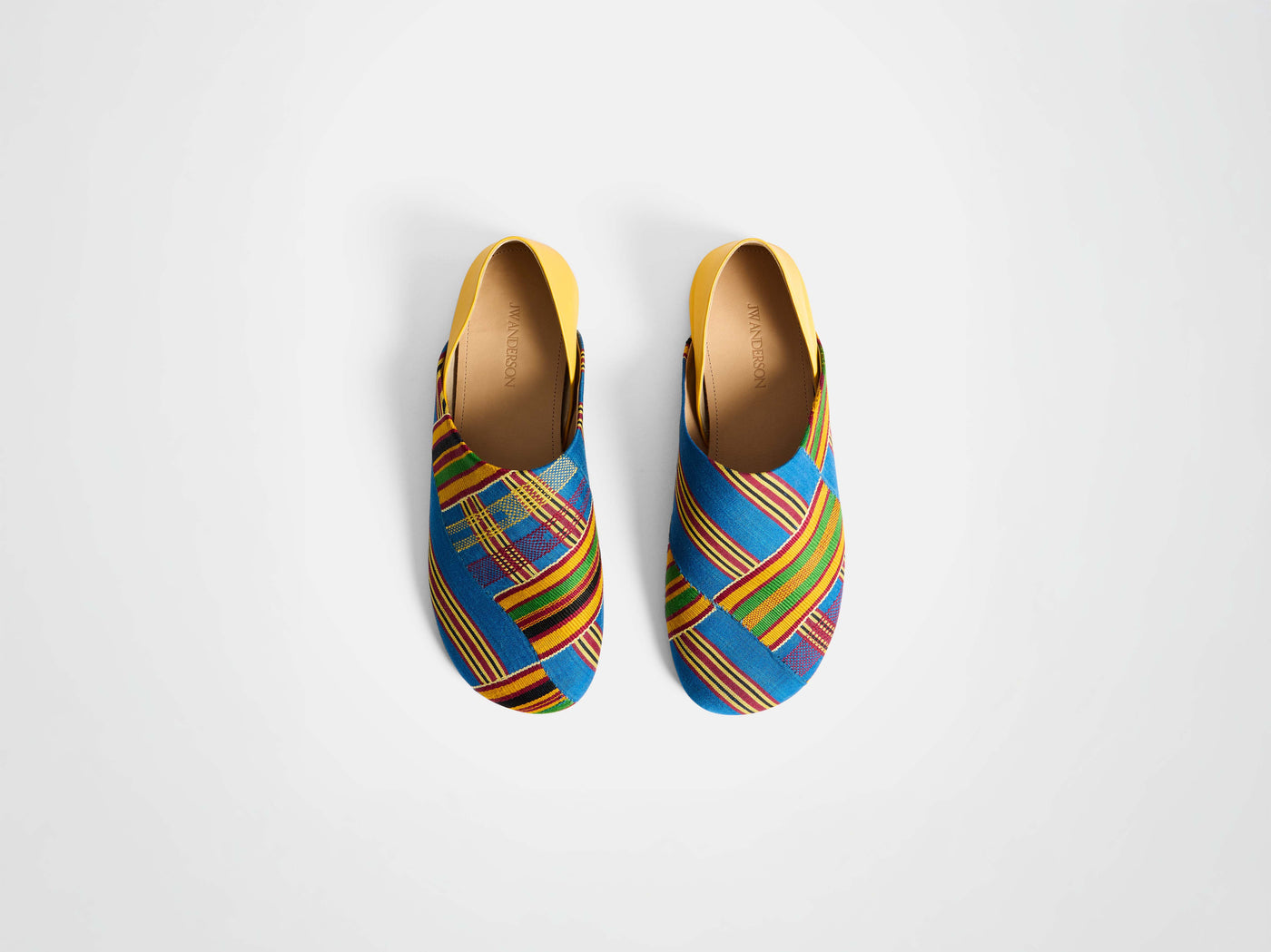 WOMENS SLIPPER MULES IN YELLOW MULTI