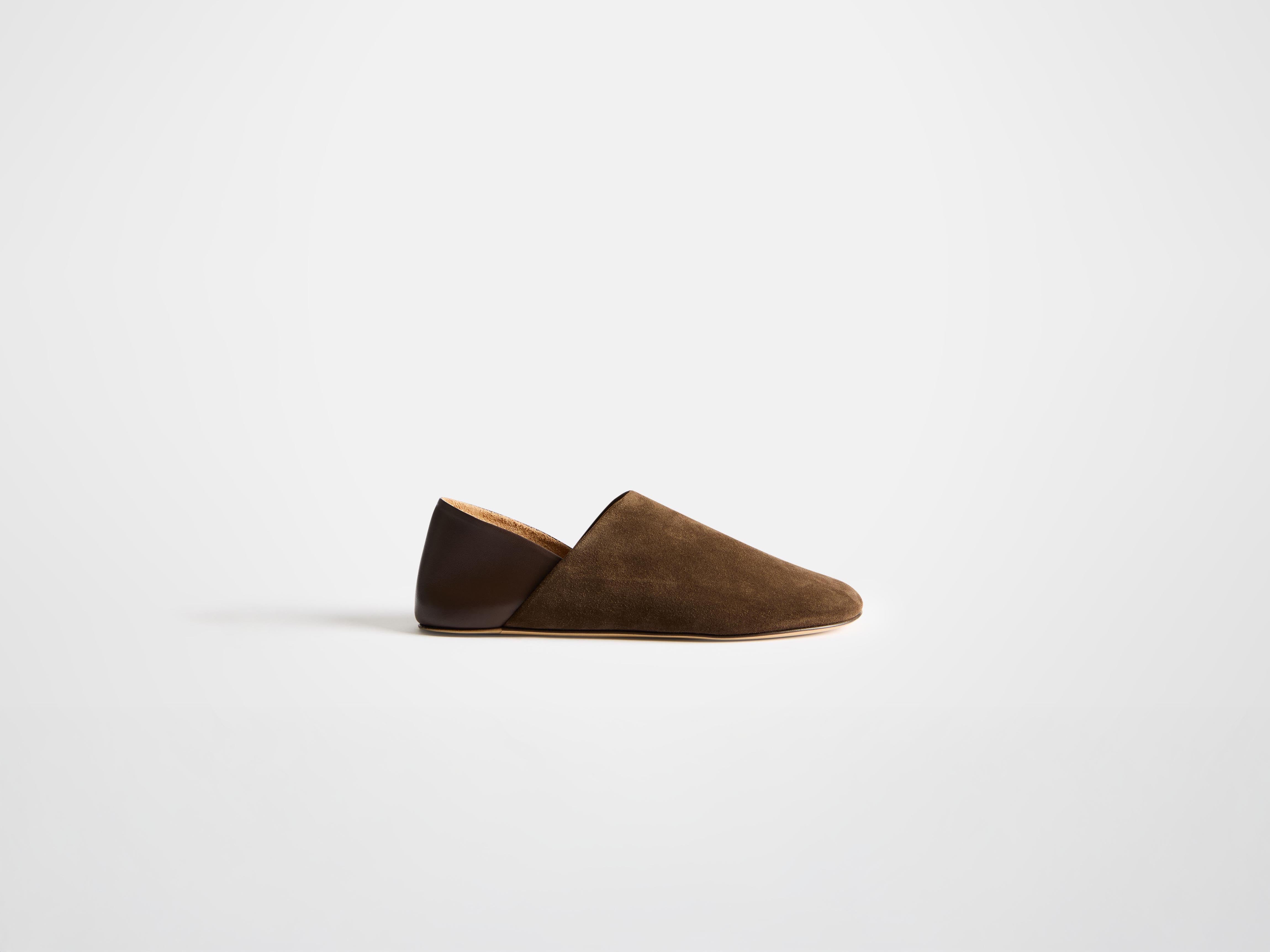WOMENS SLIPPER MULES IN CHOCOLATE BROWN in CHOCOLATE BROWN