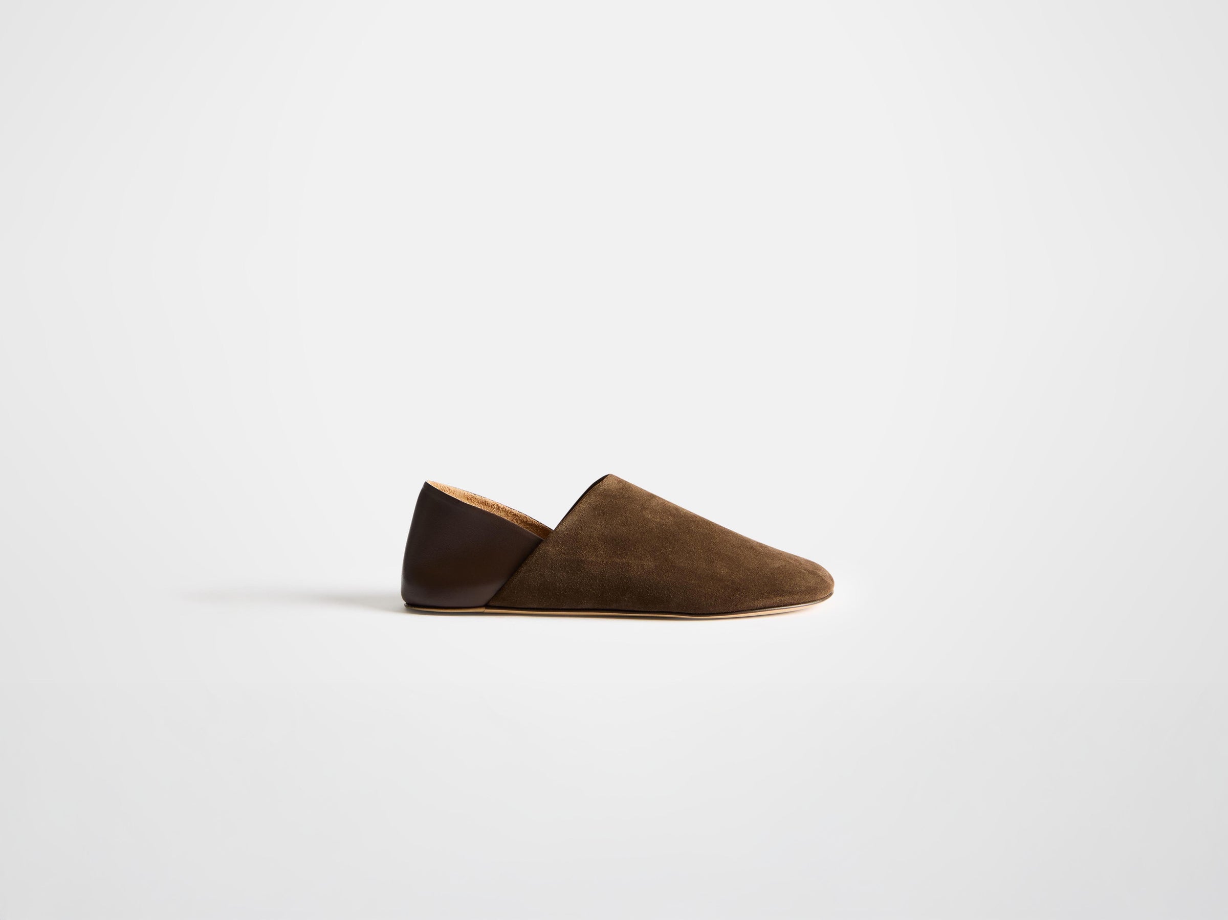 WOMENS SLIPPER MULES IN CHOCOLATE BROWN
