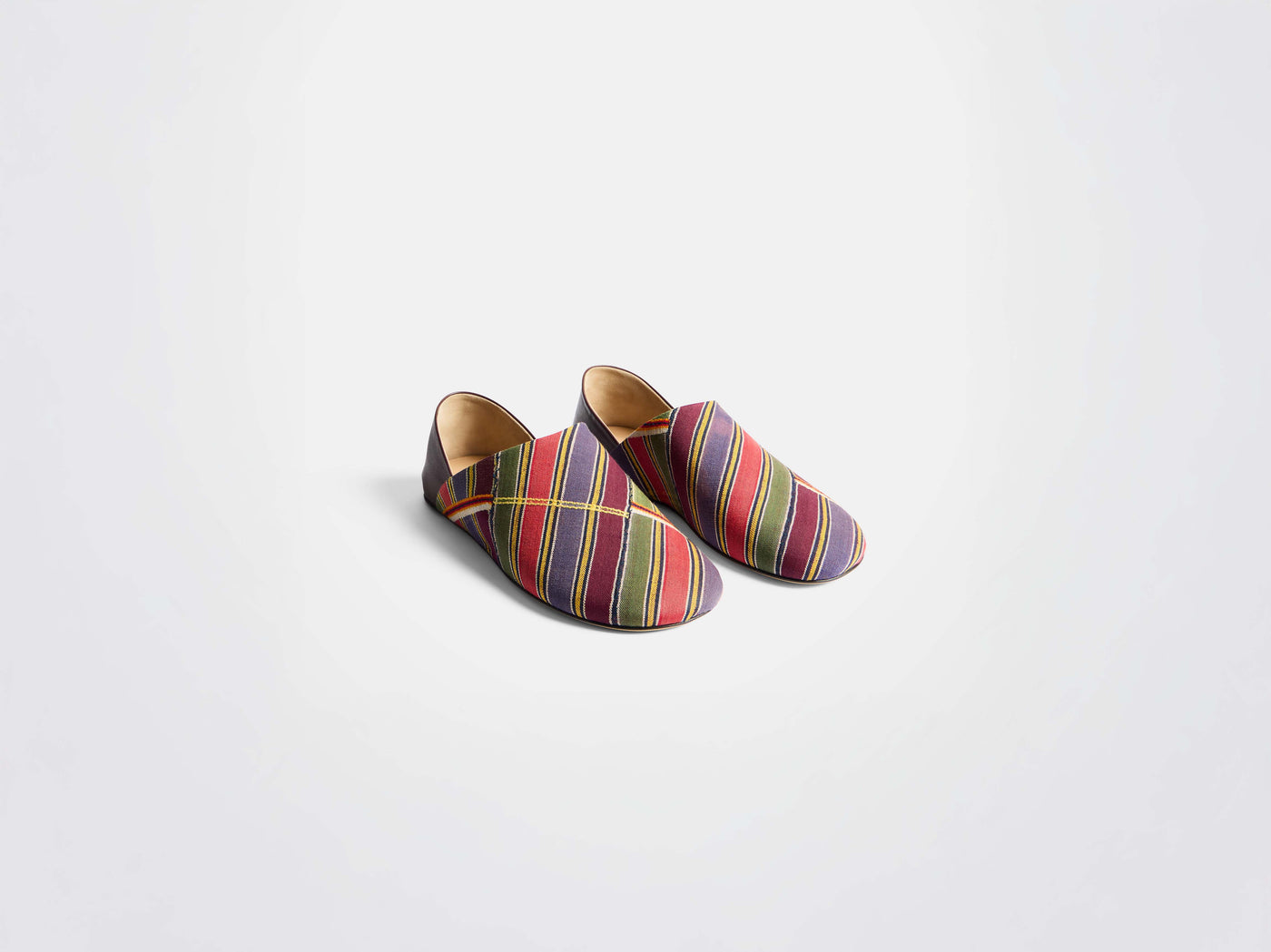 MENS SLIPPER MULES IN PURPLE/MULTI