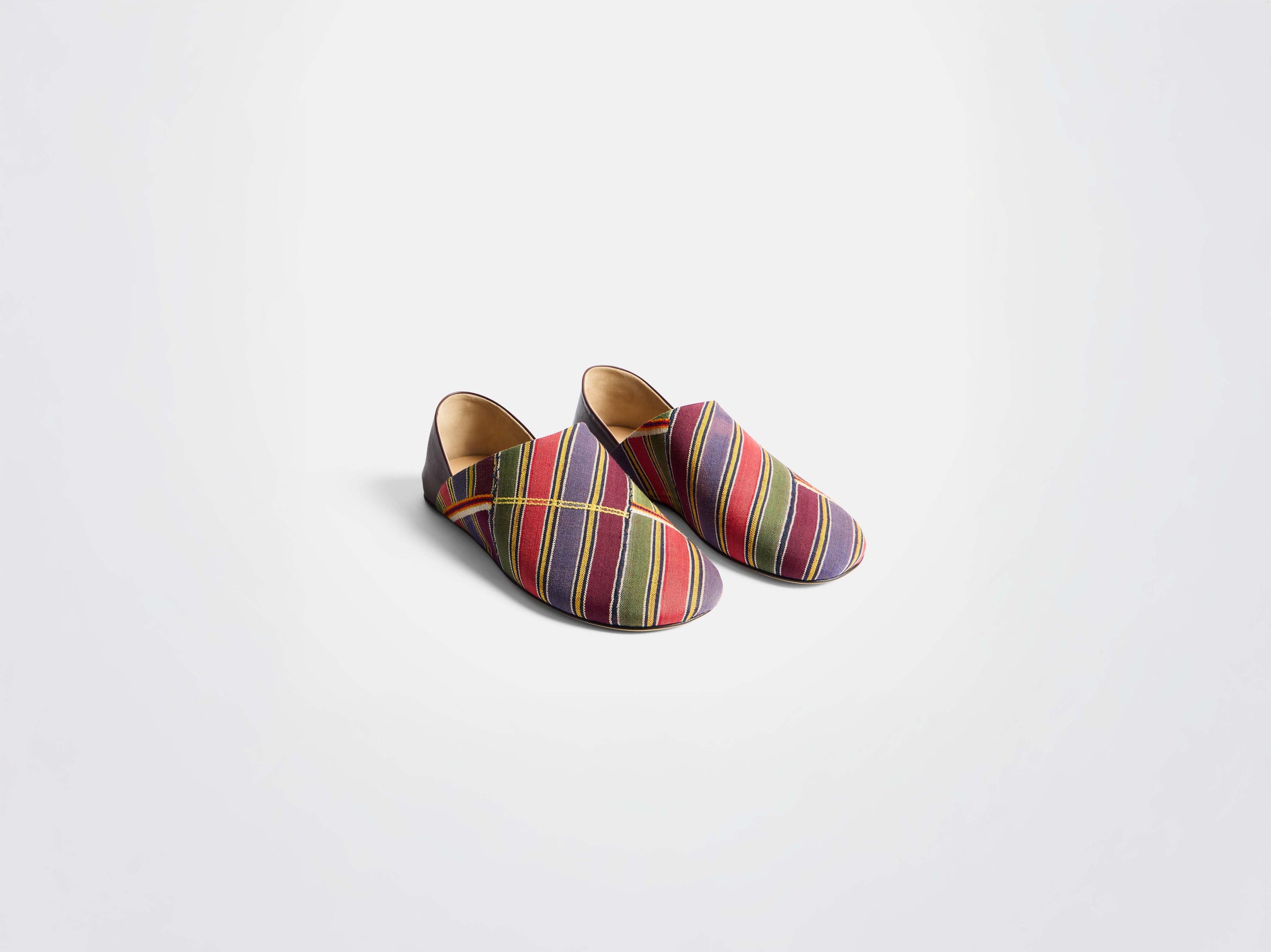 MENS SLIPPER MULES IN PURPLE/MULTI