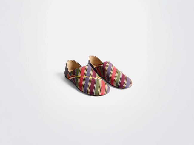 MENS SLIPPER MULES IN PURPLE/MULTI