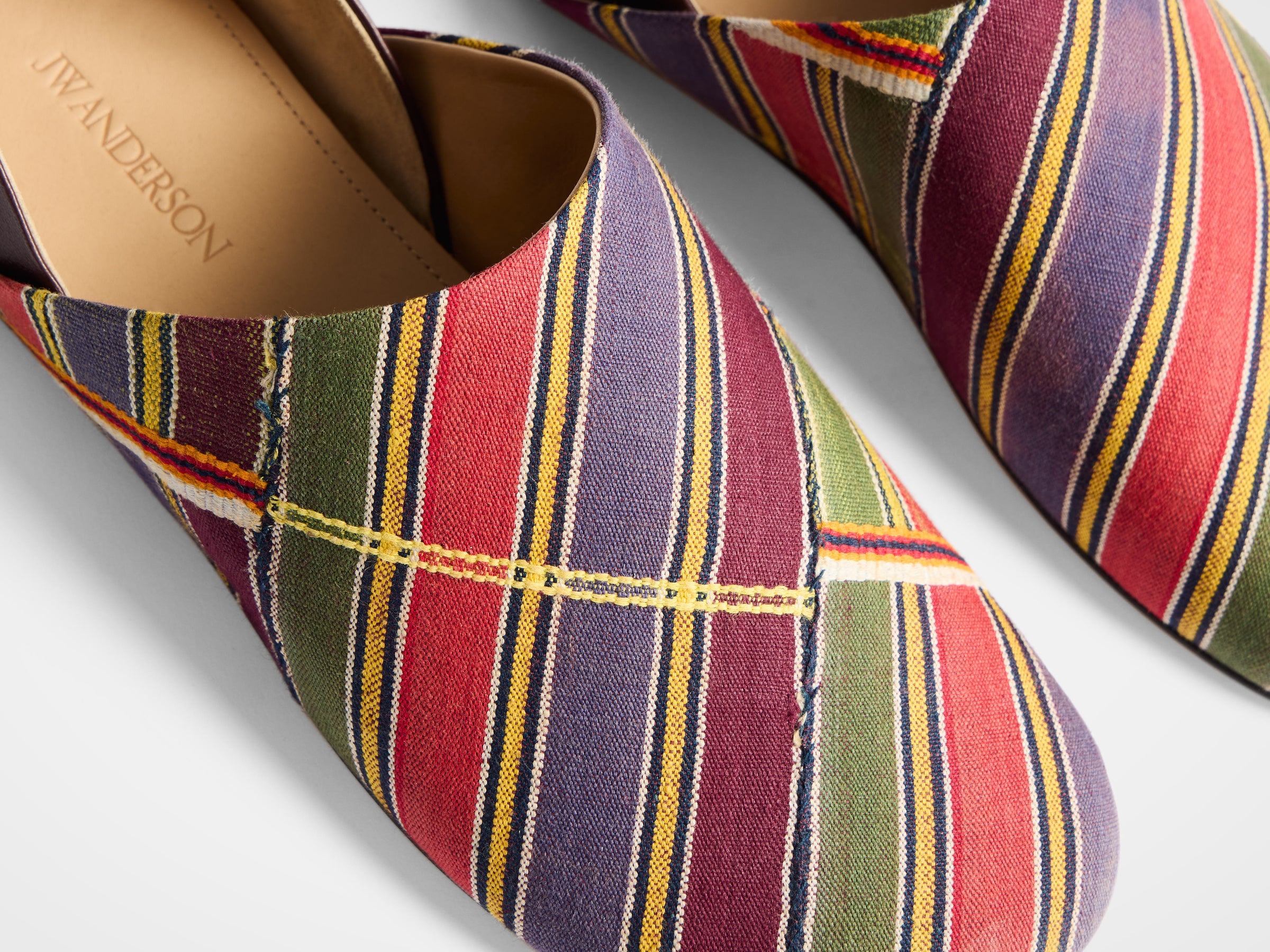 MENS SLIPPER MULES IN PURPLE/MULTI