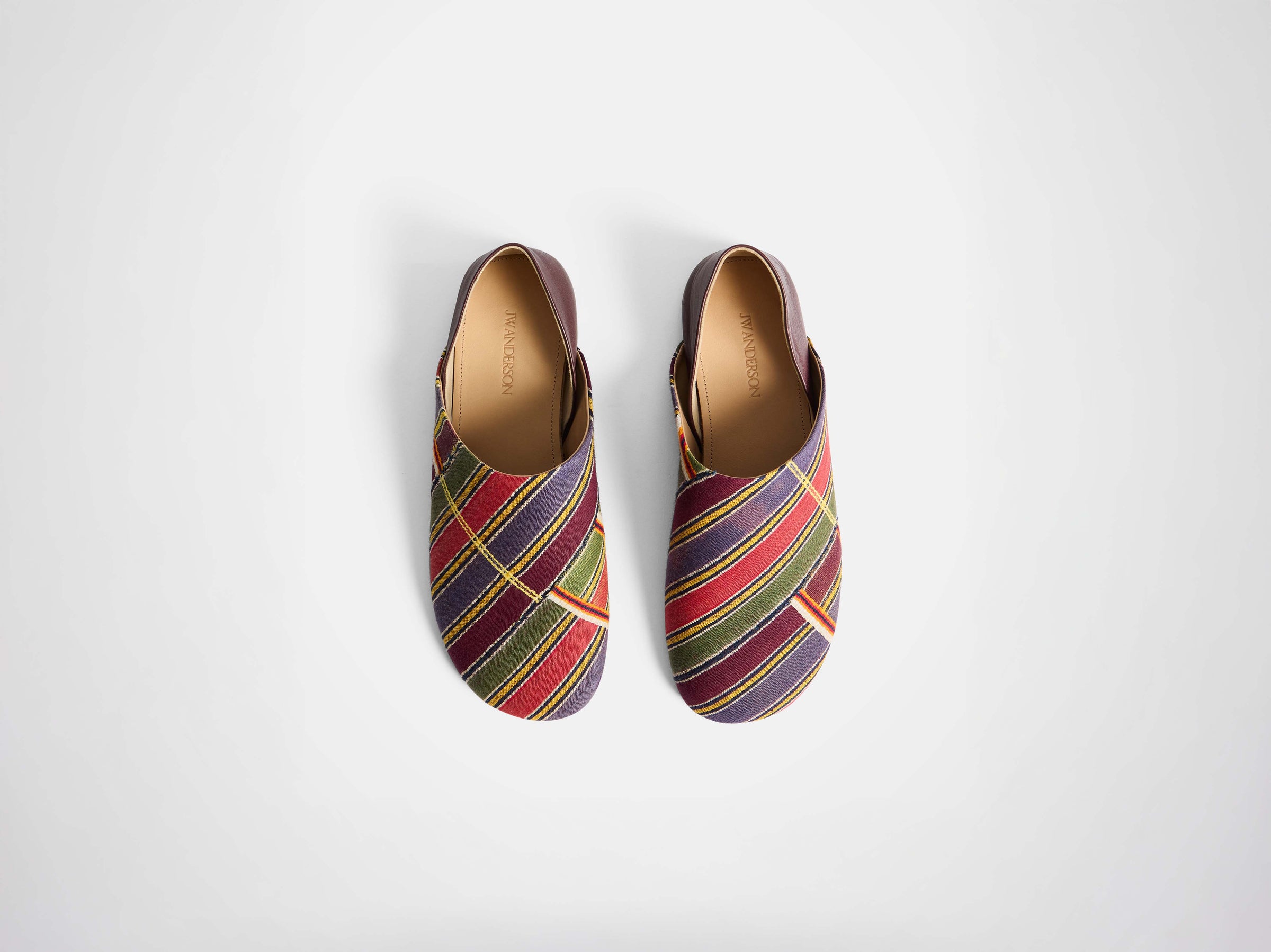 MENS SLIPPER MULES IN PURPLE/MULTI