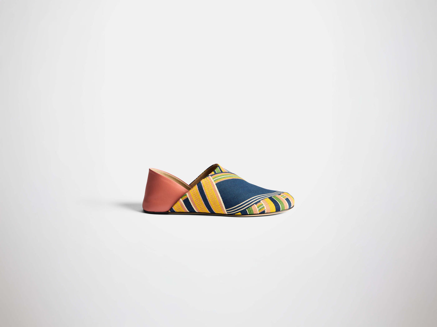 MENS SLIPPER MULES IN PINK/MULTI