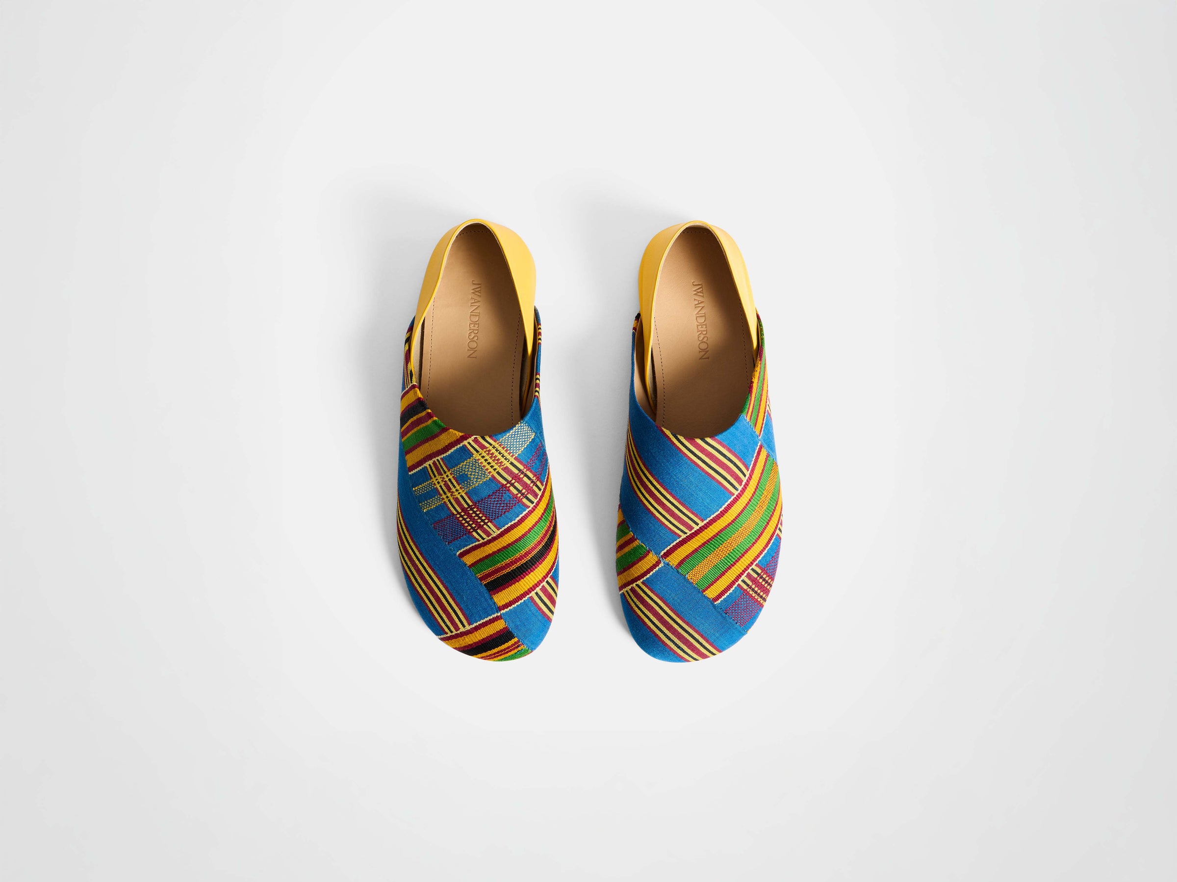 MENS SLIPPER MULES IN YELLOW/MULTI