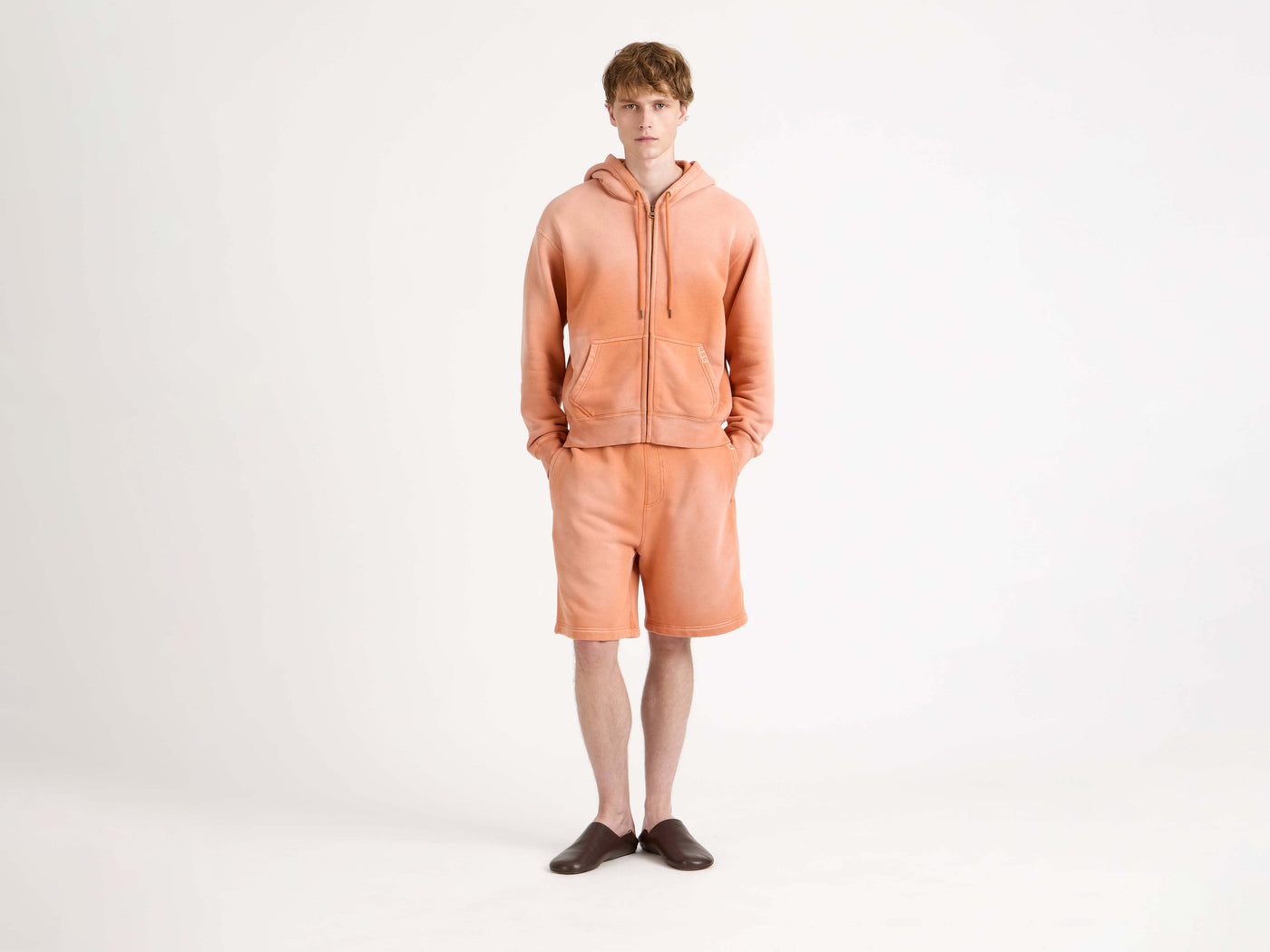 babouche m chocolate brown Model Front 6