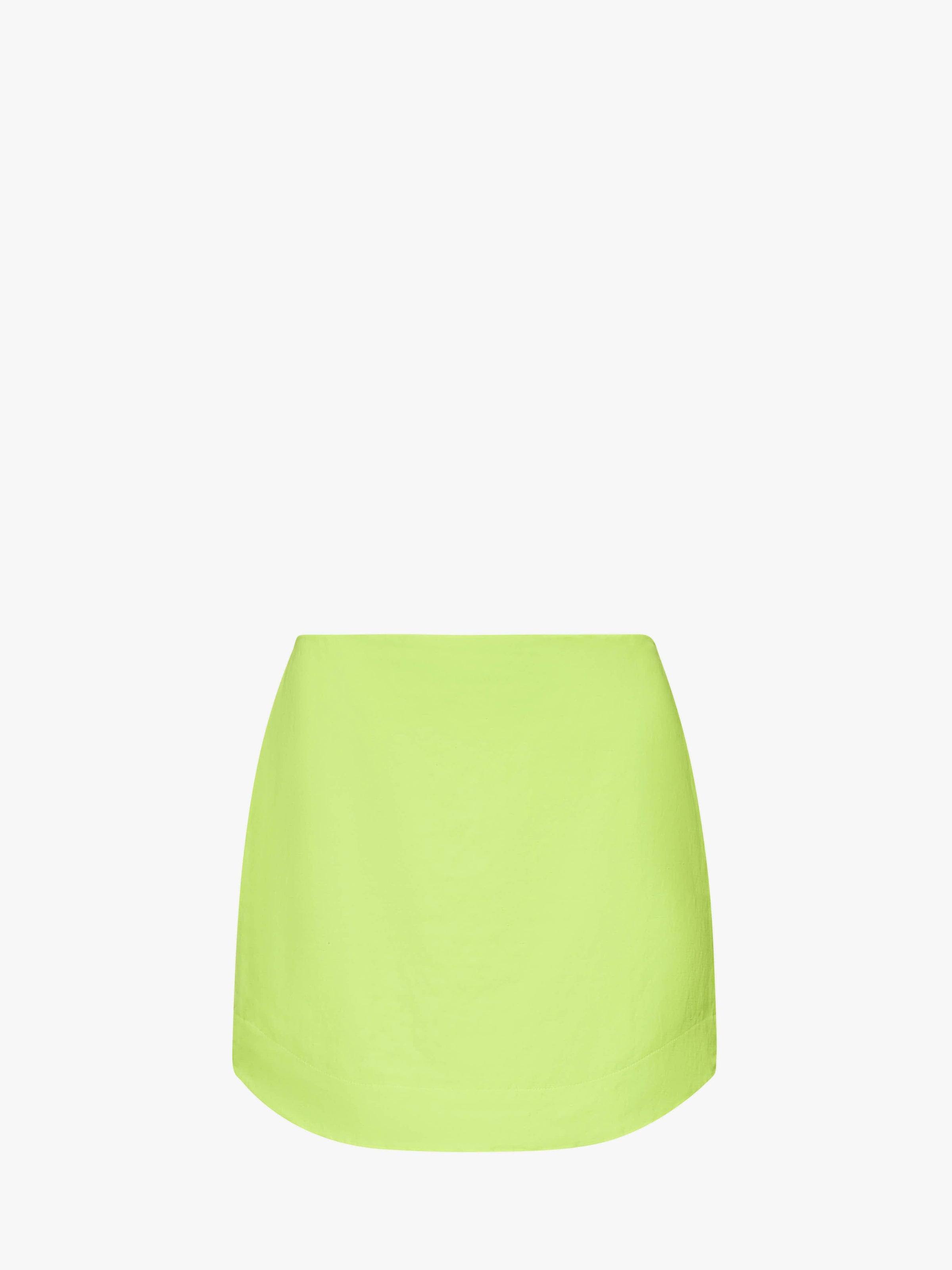 CL_CURVED HEM MINI SKIRT - LIME_SK0185PG1690
